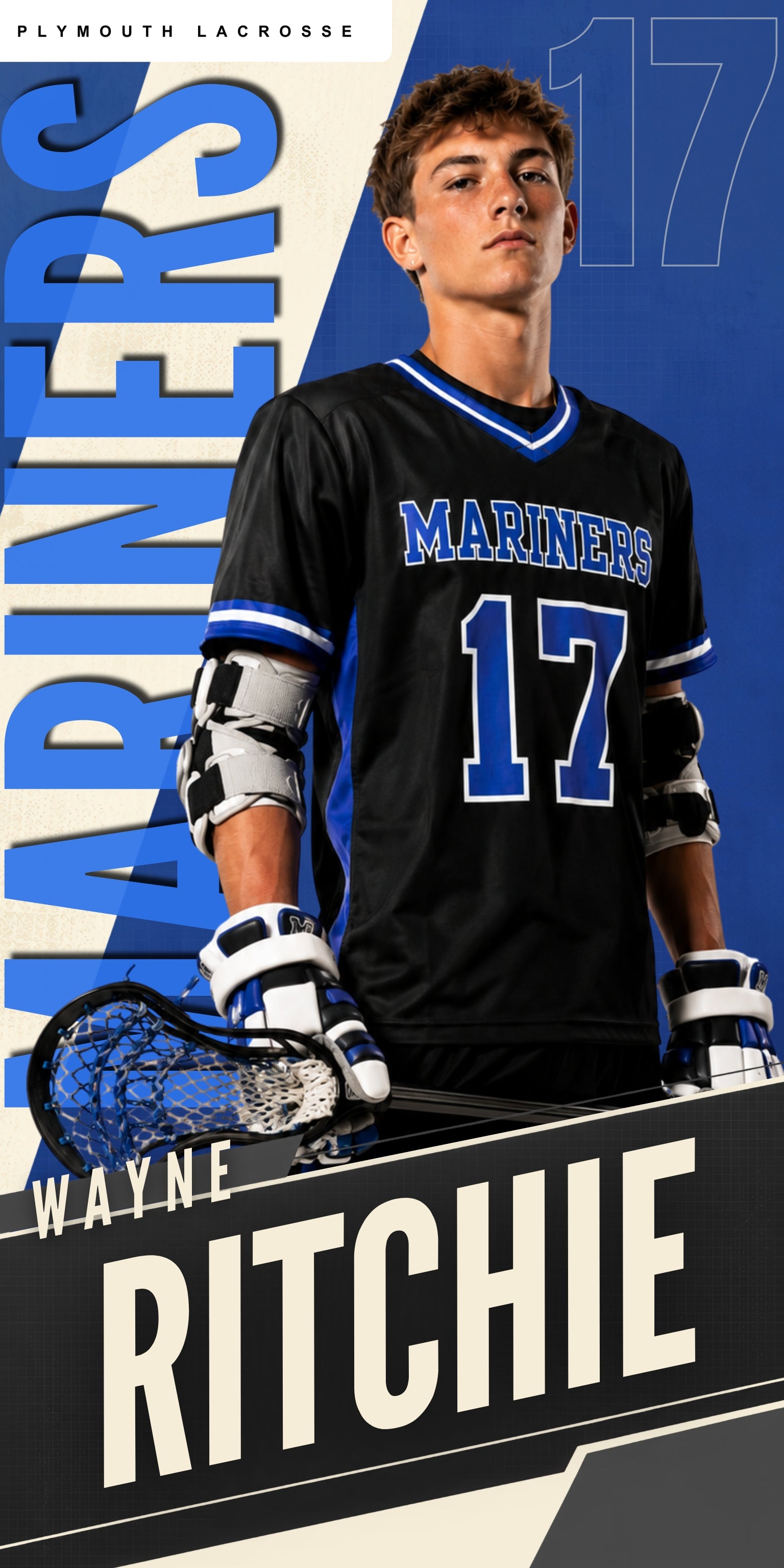 Modern Lacrosse Banner Template | Editable in Canva | 1:2