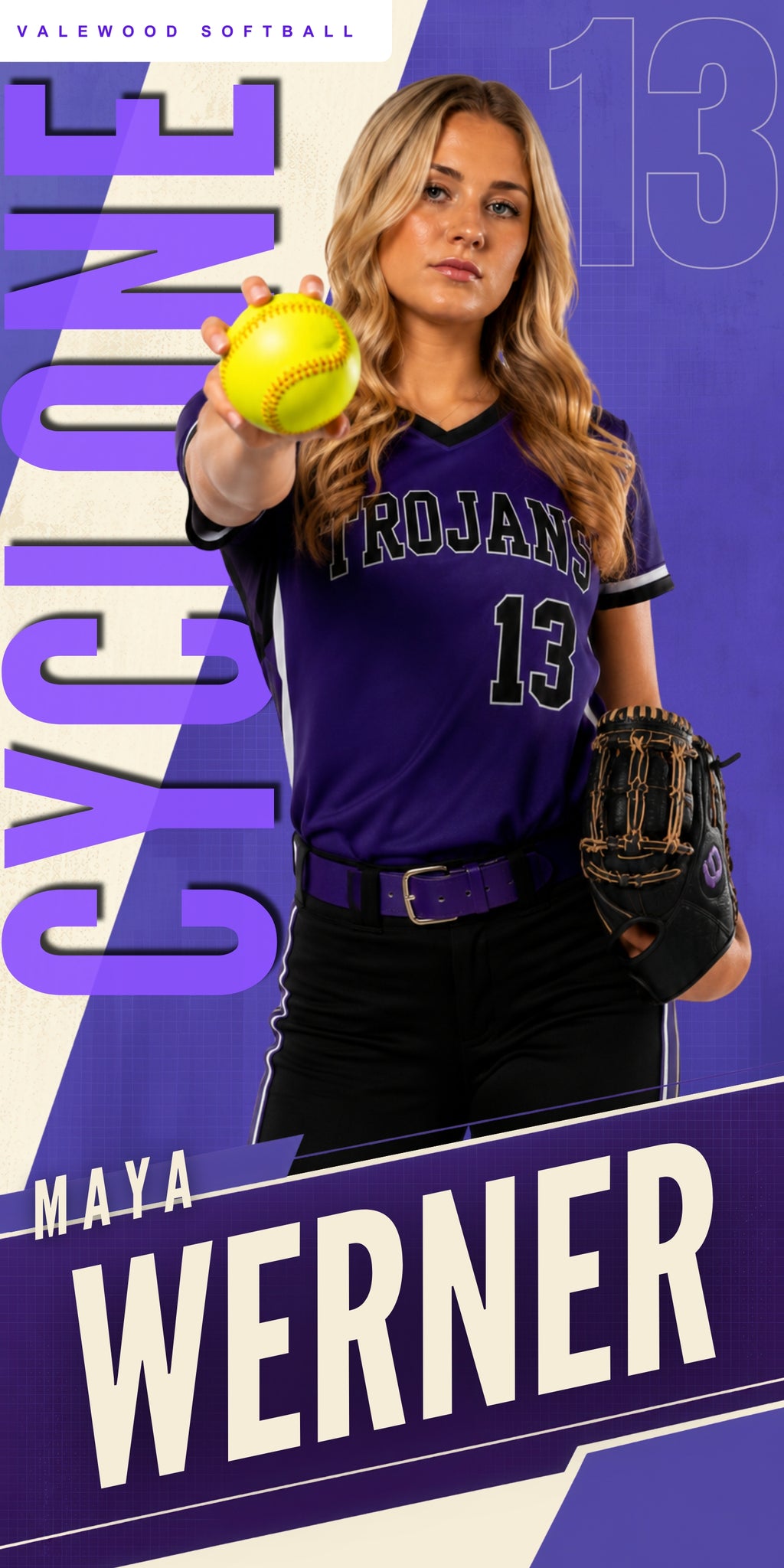 Modern Softball Banner Template | Editable in Canva | 1:2