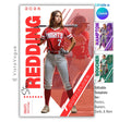 Softball senior night banner template editable in Canva with clean geometric layout, layered athlete images, and customizable sports poster design for player cards and banners