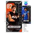 Football sports banner template editable in Canva displayed in vertical poster mockup