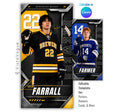 Metallic hockey poster template editable in Canva for athlete banners and senior night posters