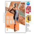 Swimming senior night poster template editable in Canva with angled photo collage layout, layered athlete portraits, and customizable sports banner design for swim team graphics