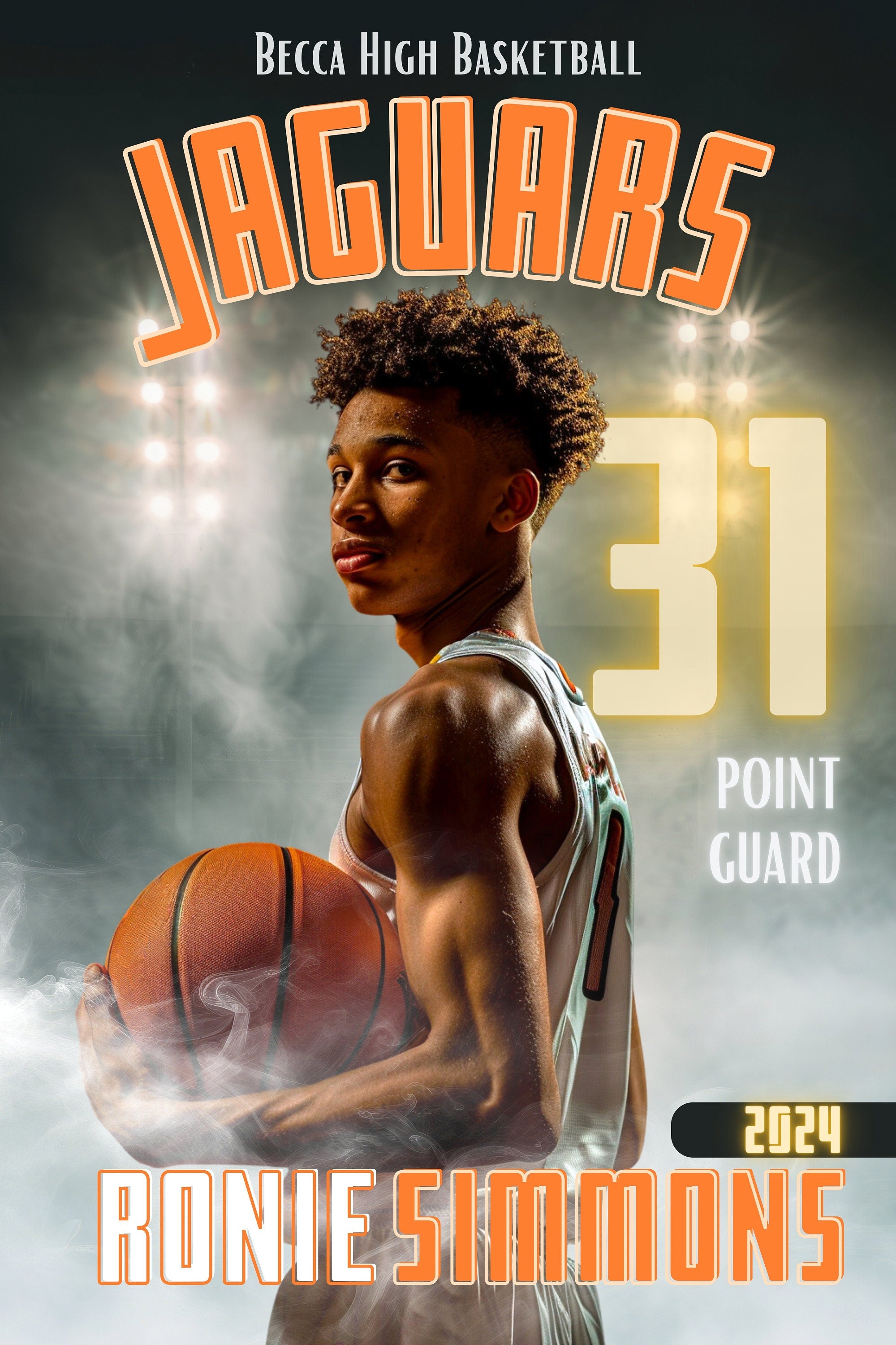 Friday Night Lights Sports Poster Template | Editable in Canva | 2:3