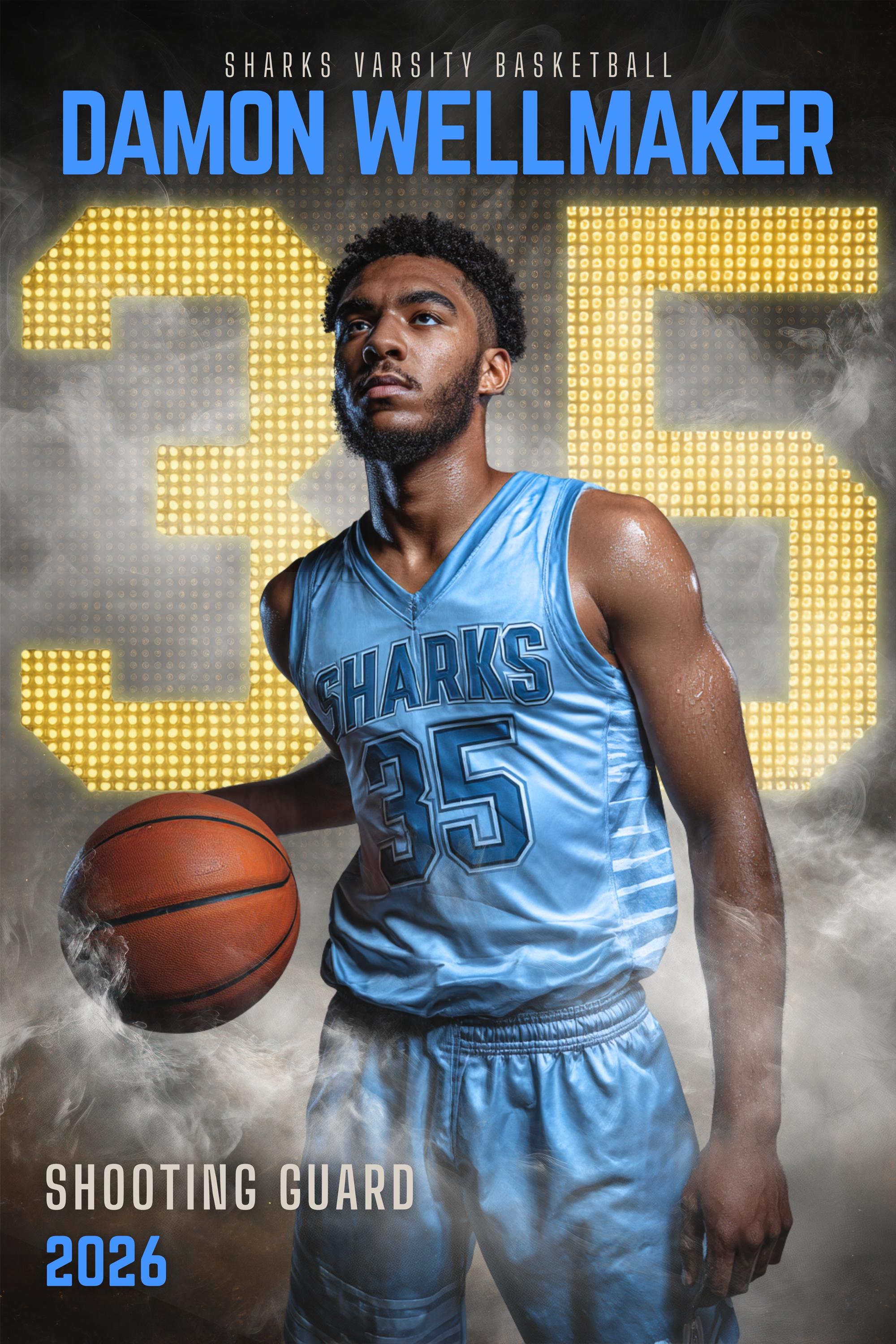Basketball Poster Template | Editable in Canva | 2:3 | Scoreboard Style