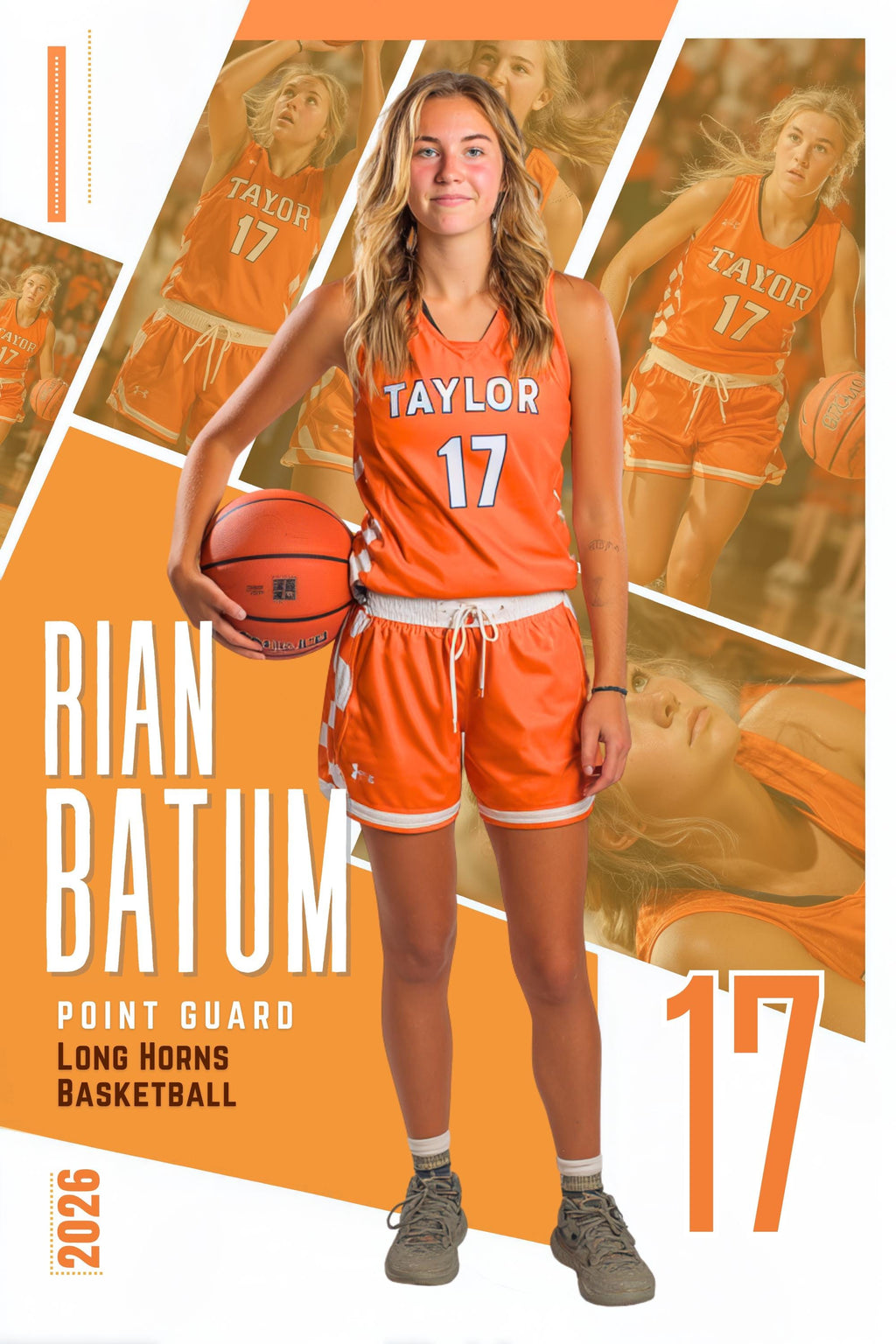Multi-Photo Collage Basketball Poster Template | Editable in Canva | 2:3