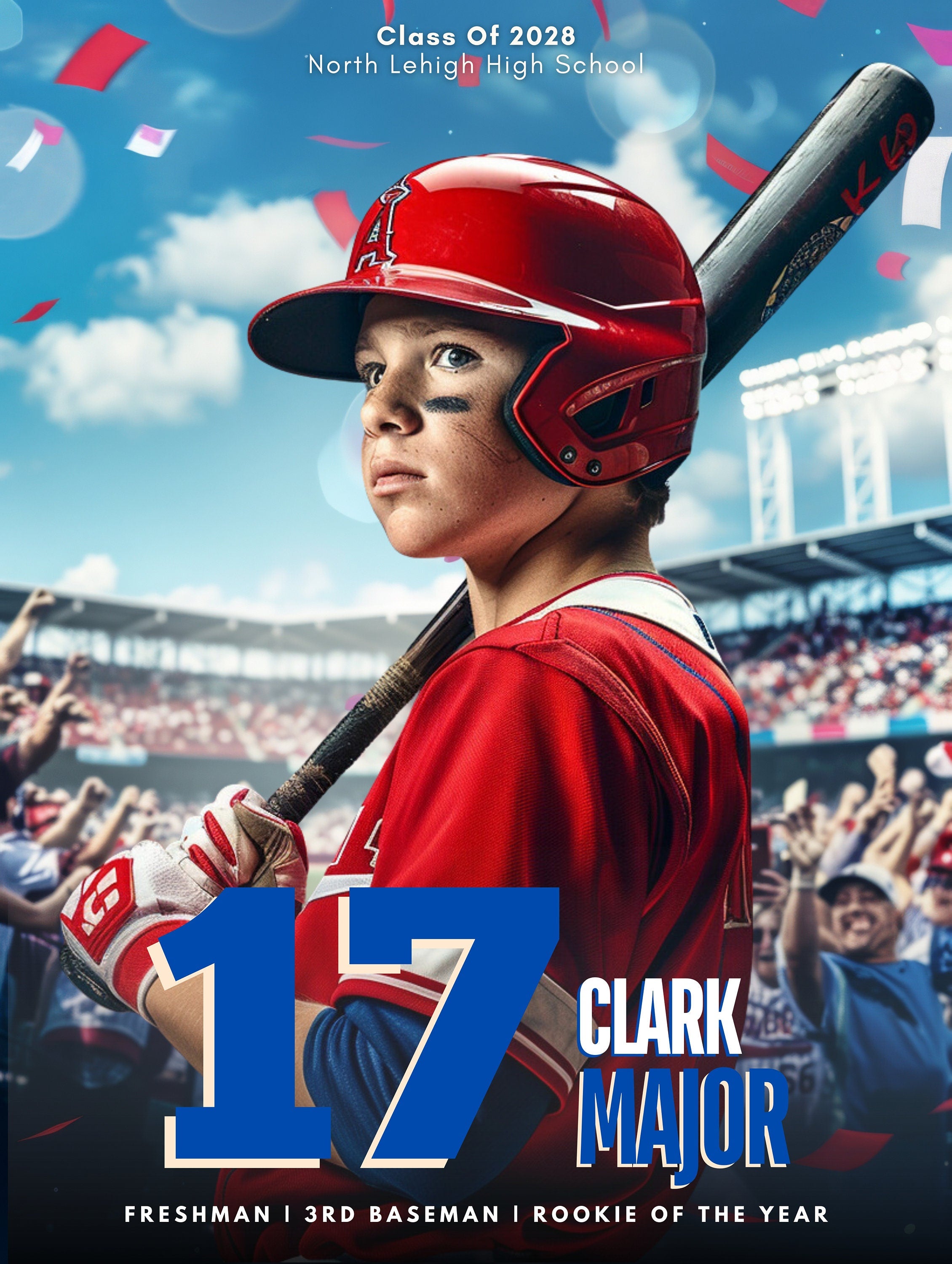 Movie Poster Baseball & Softball Template | Editable in Canva | 3:4