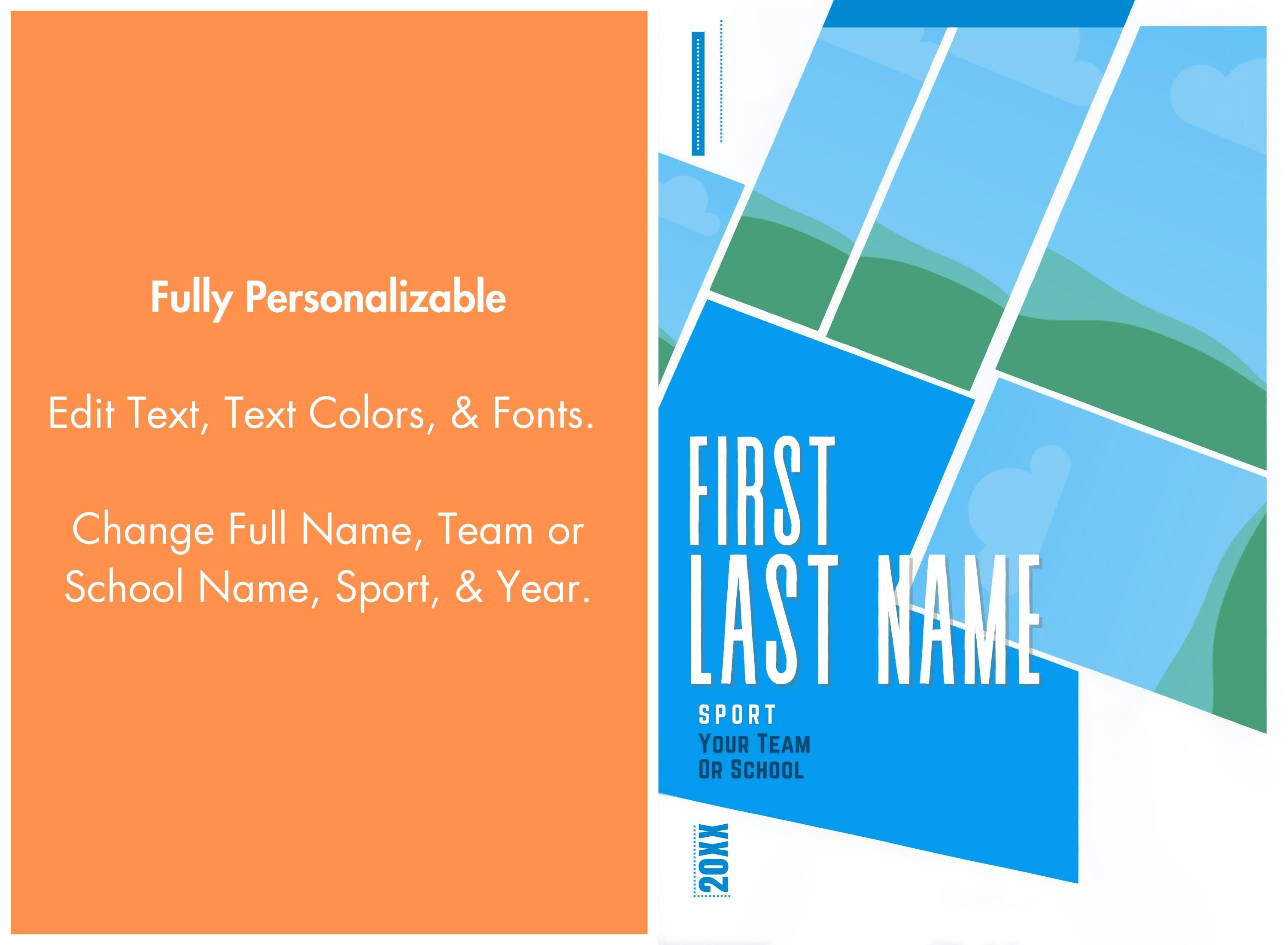 Multi-Photo Collage Track & Field Poster Template | Editable in Canva | 2:3