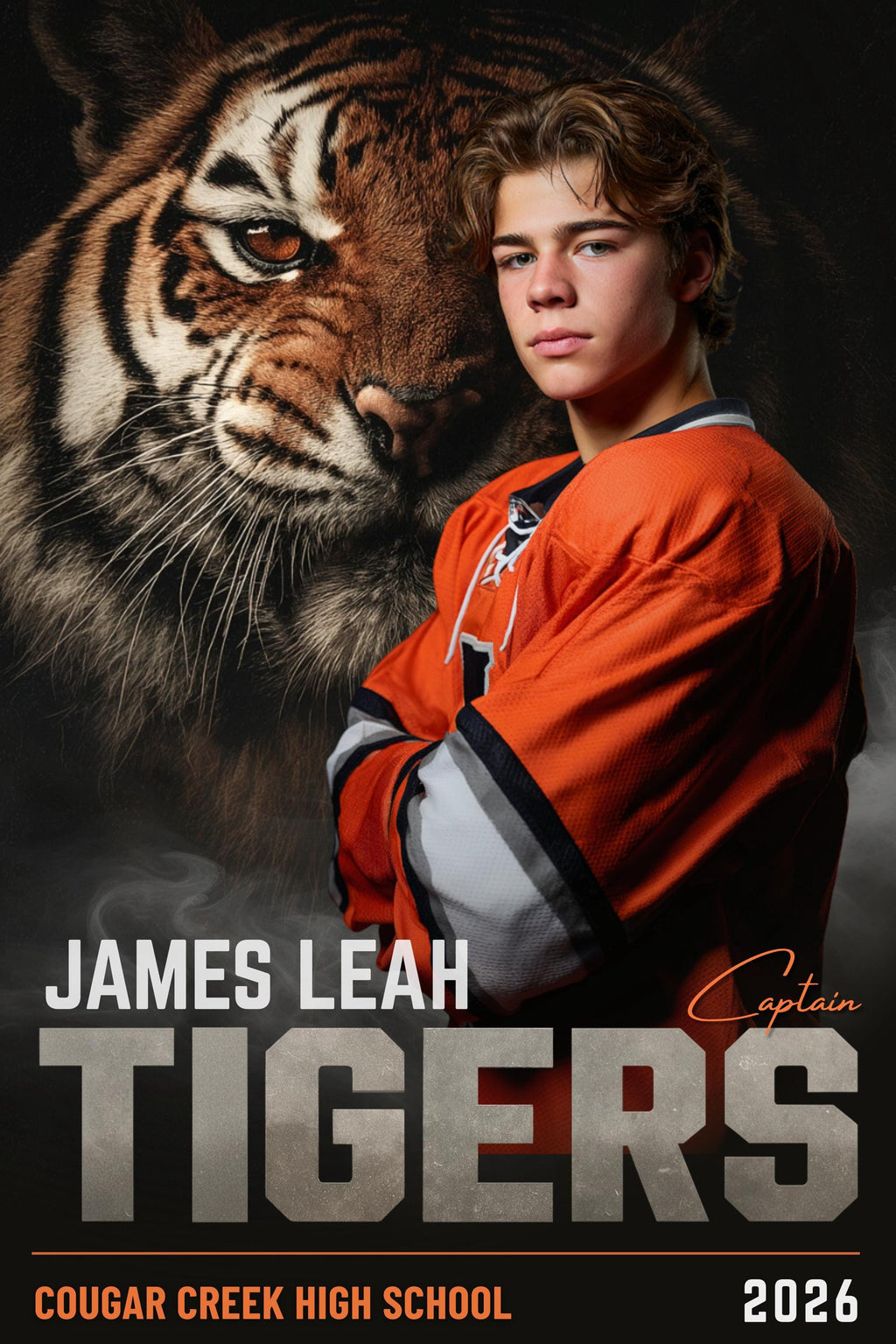 42 Mascot Backdrops Hockey Poster Template | Editable in Photoshop | 2:3