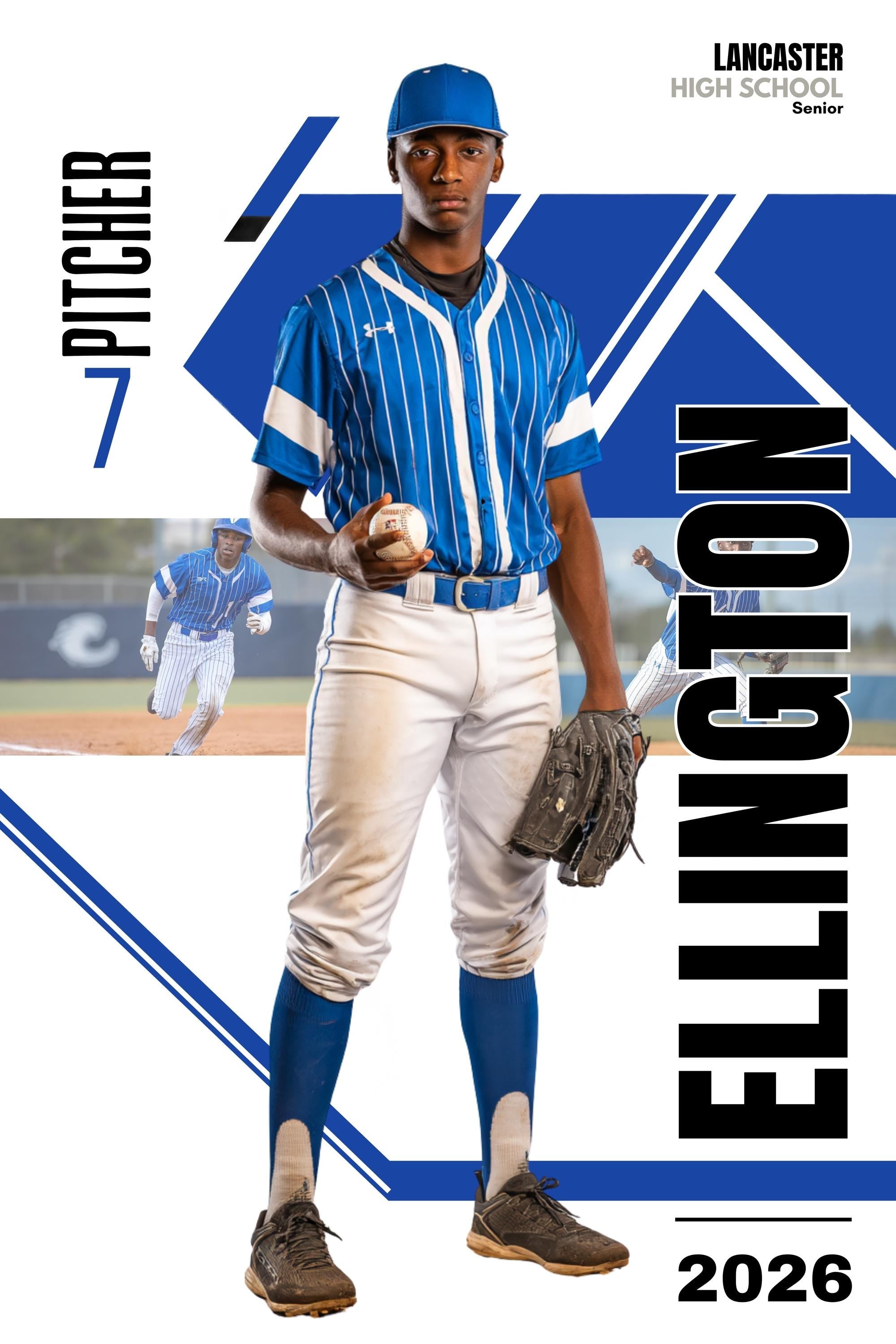 Action Shot Backdrop Baseball Poster Template | Editable in Canva | 2:3
