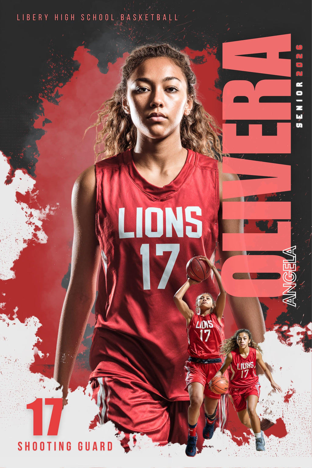 Color Splash Basketball Poster Template | Editable in Canva | 2:3