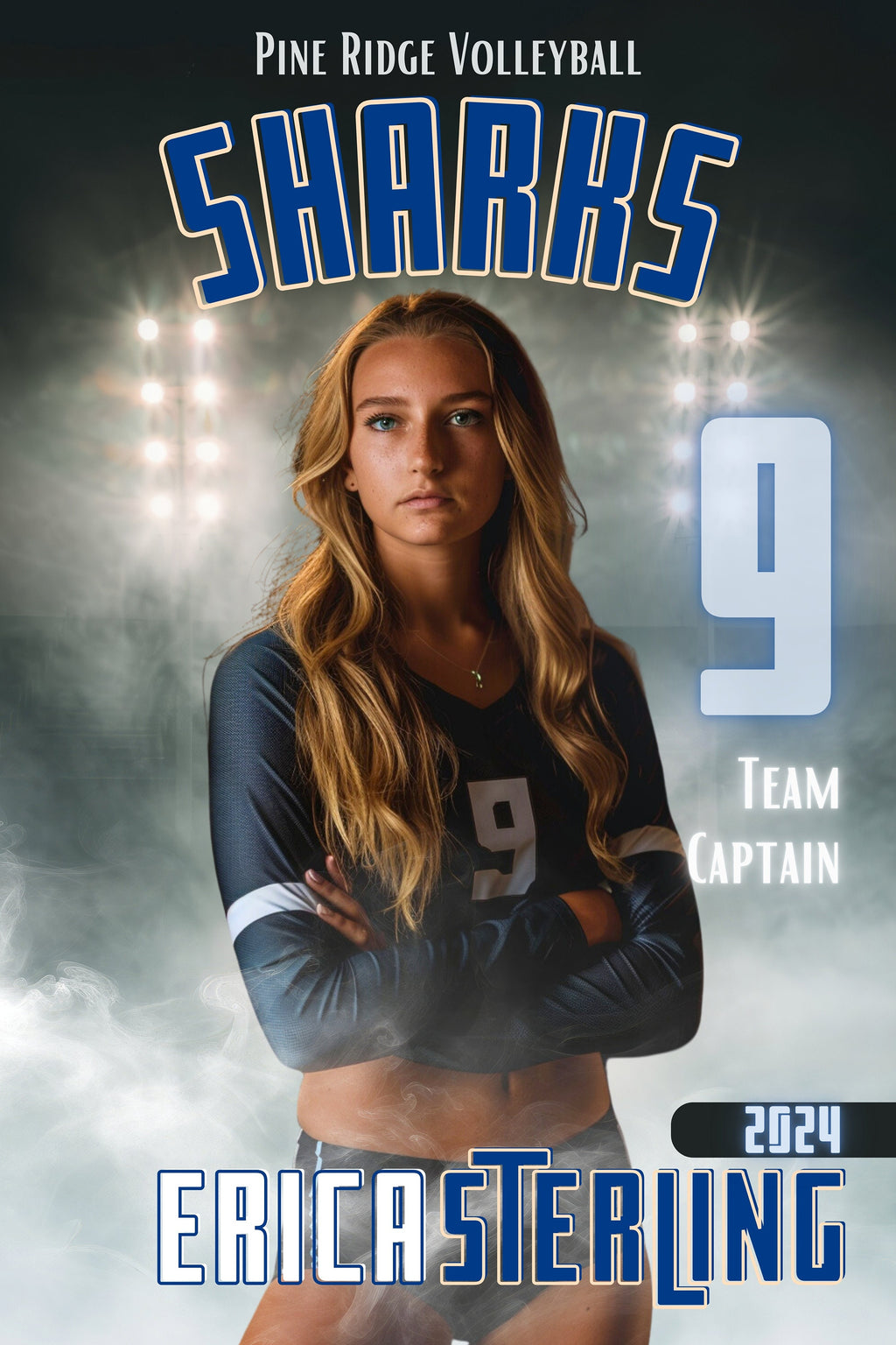 Friday Night Lights Sports Poster Template | Editable in Canva | 2:3
