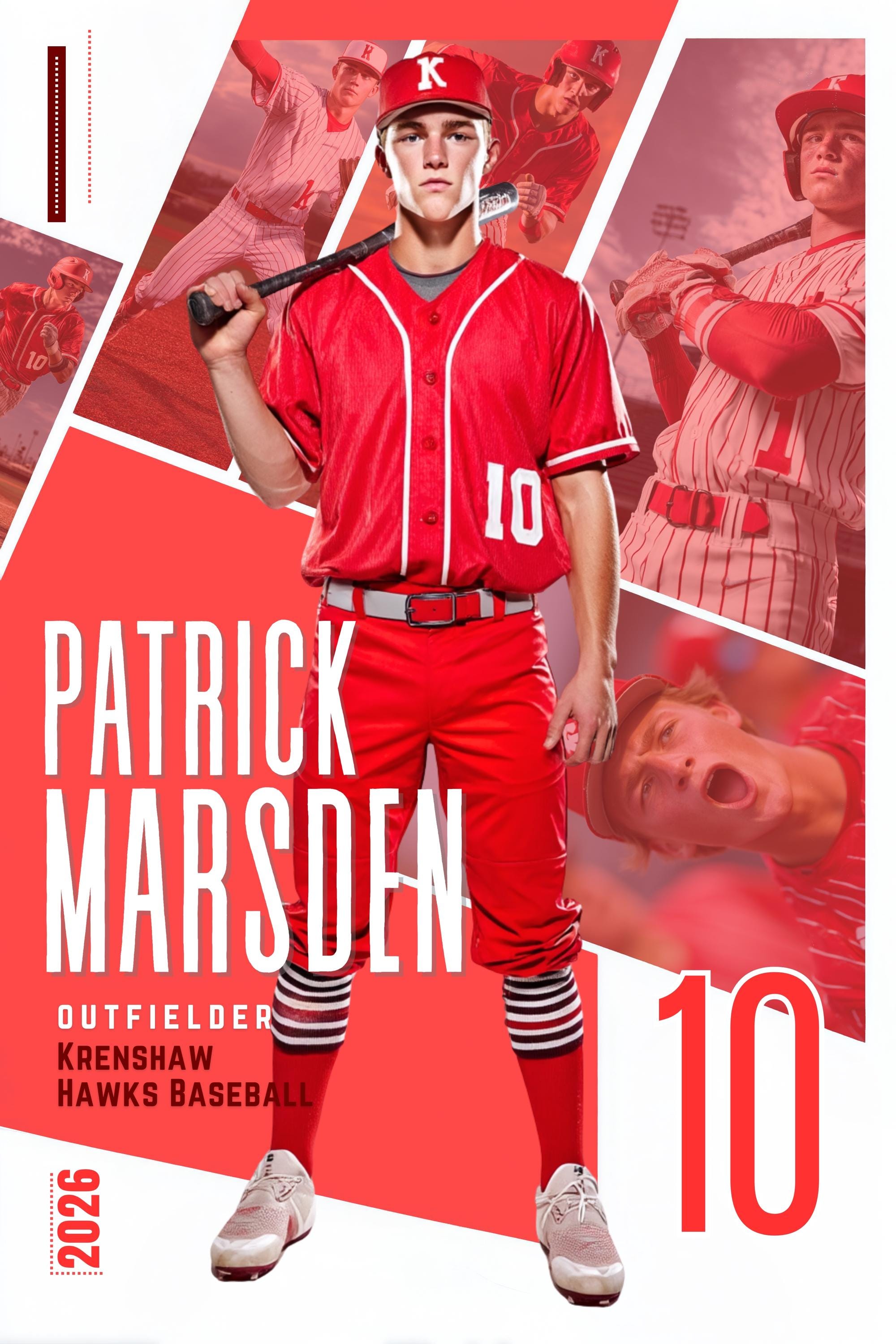 Multi-Photo Collage Baseball Poster Template | Editable in Canva | 2:3