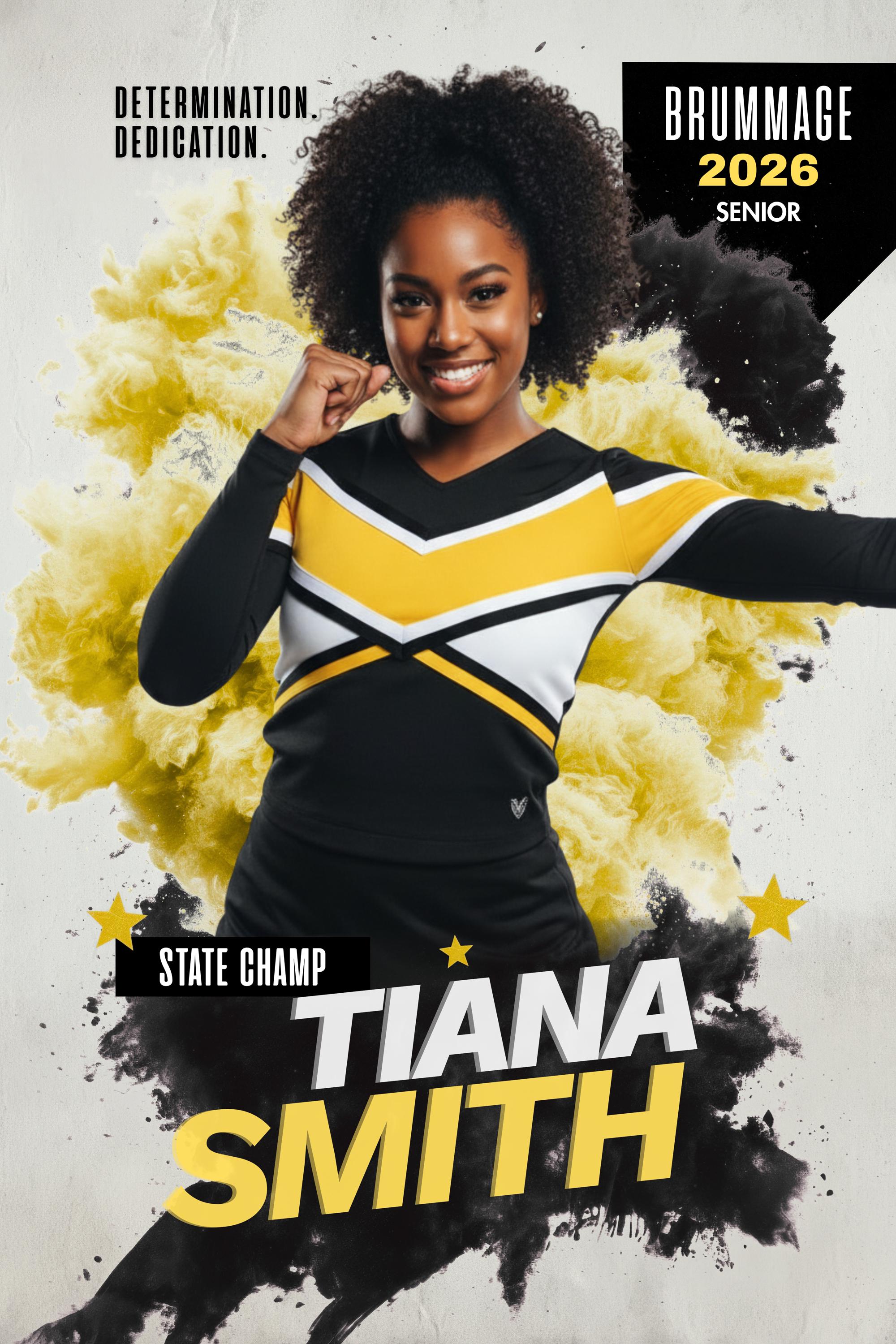 Color Burst Cheer & Dance Poster Template | Editable in Canva | 2:3