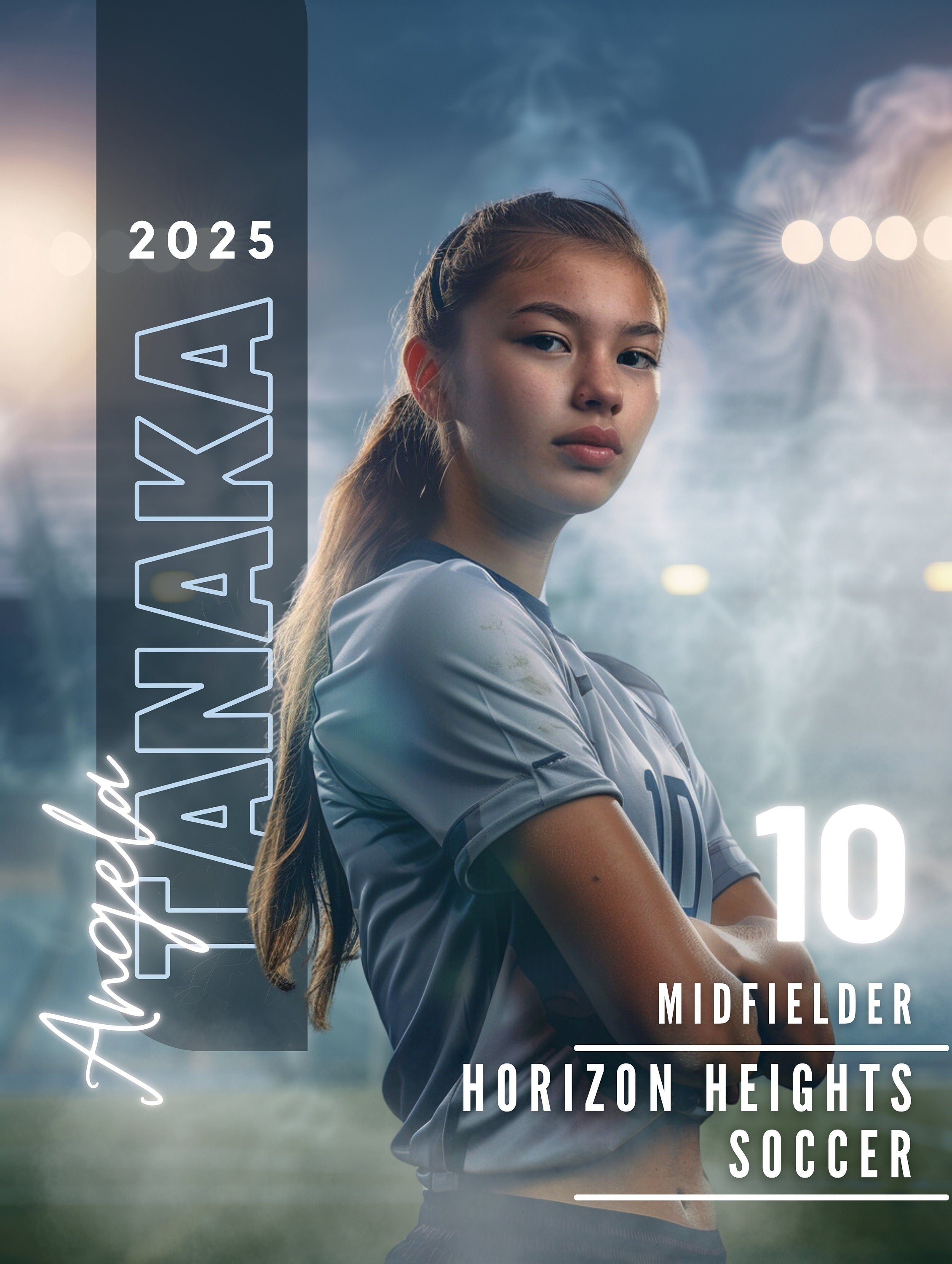 Soccer Poster Template | Editable in Canva | 3:4 | Senior Banner, Player Poster, Memory Mate, Sports Design
