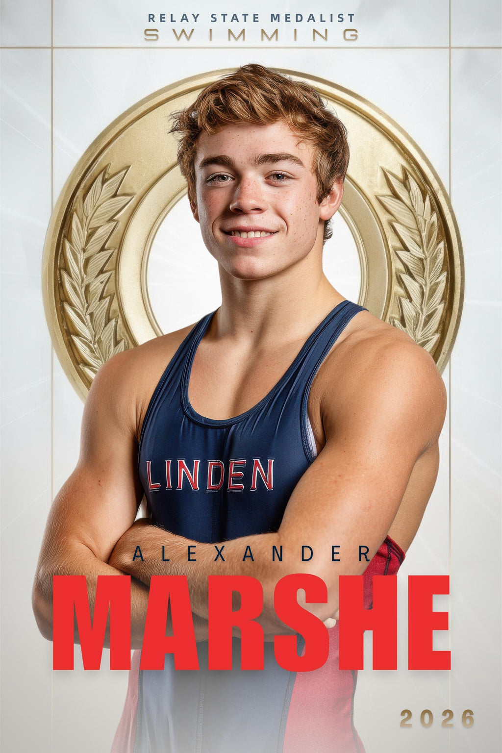 Medal Award All Sports Poster Template | Editable in Canva | 2:3