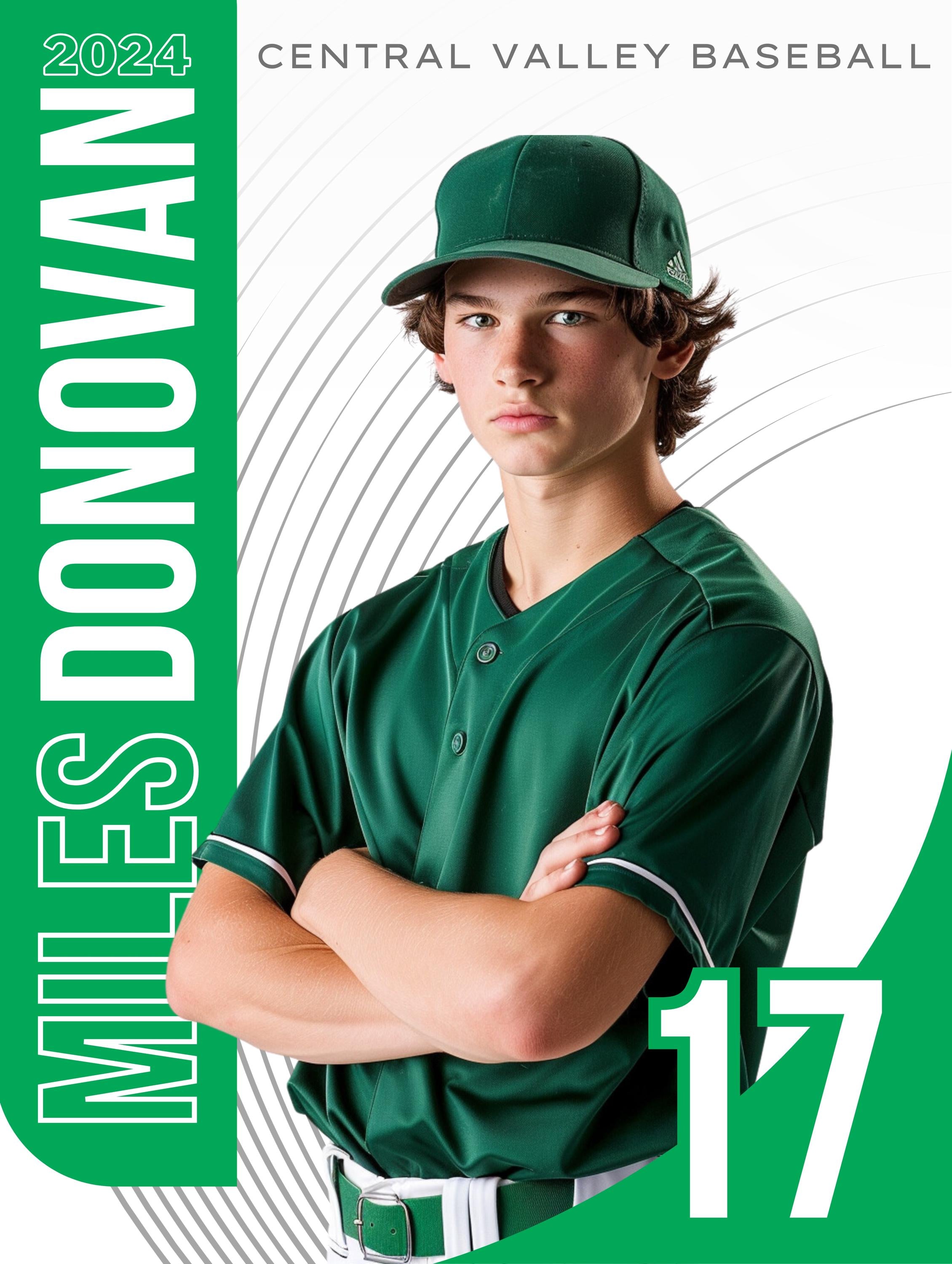 Clean Curve All Sports Poster Template | Editable in Canva | 3:4