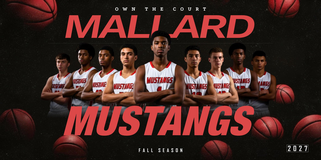 Floating Basketball Team Banner Template | Editable in Photoshop | 2:1