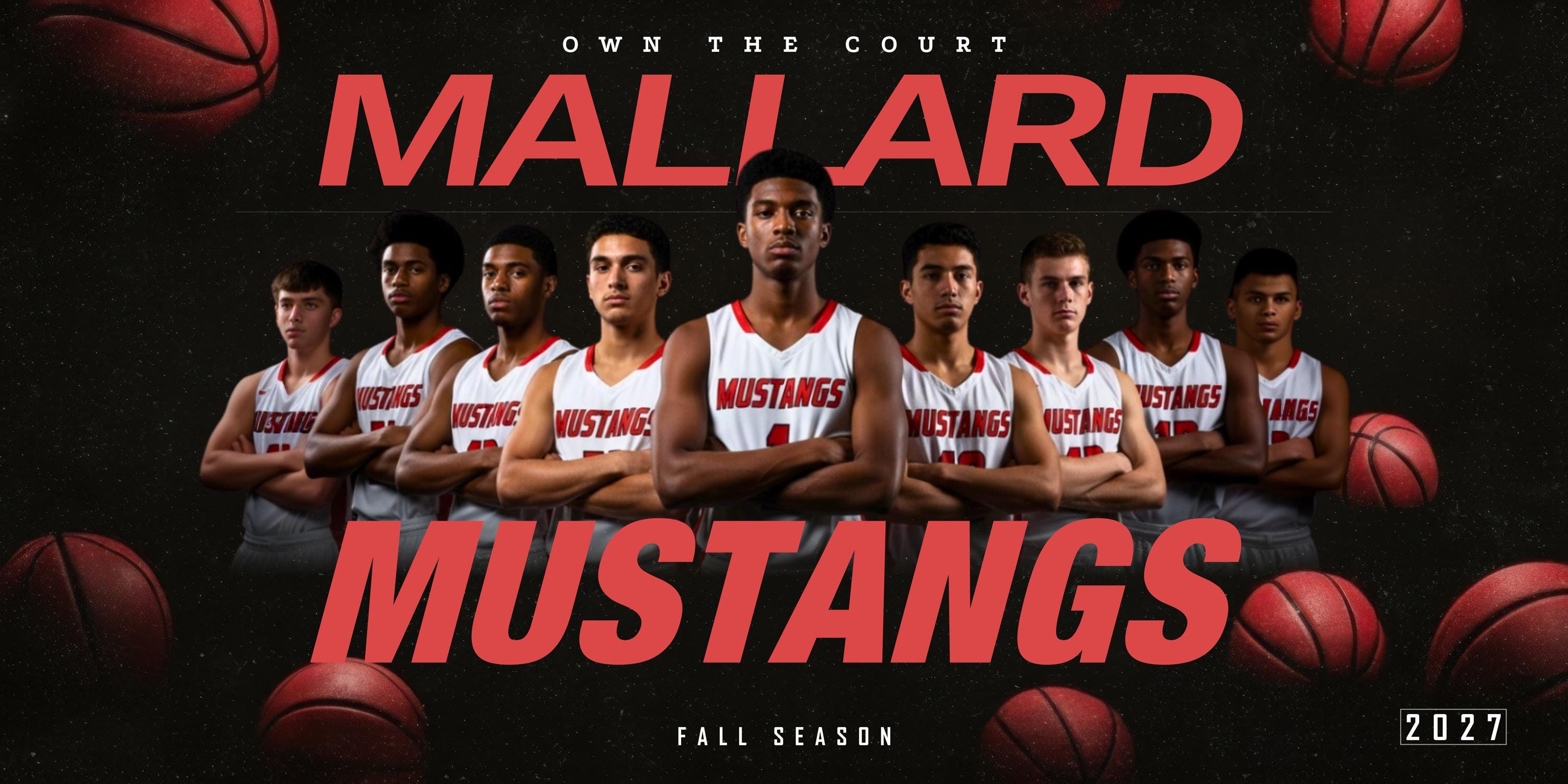 Floating Basketball Team Banner Template | Editable in Photoshop | 2:1