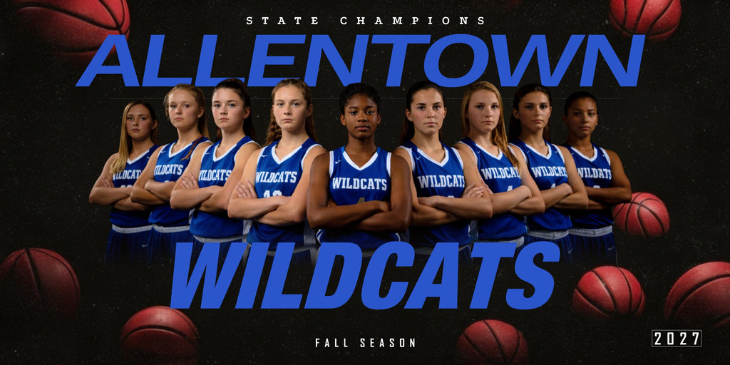 Floating Basketball Team Banner Template | Editable in Photoshop | 2:1