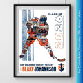 Hockey Photo Collage Template | Editable in Canva | 4:5 | Silhouette Style