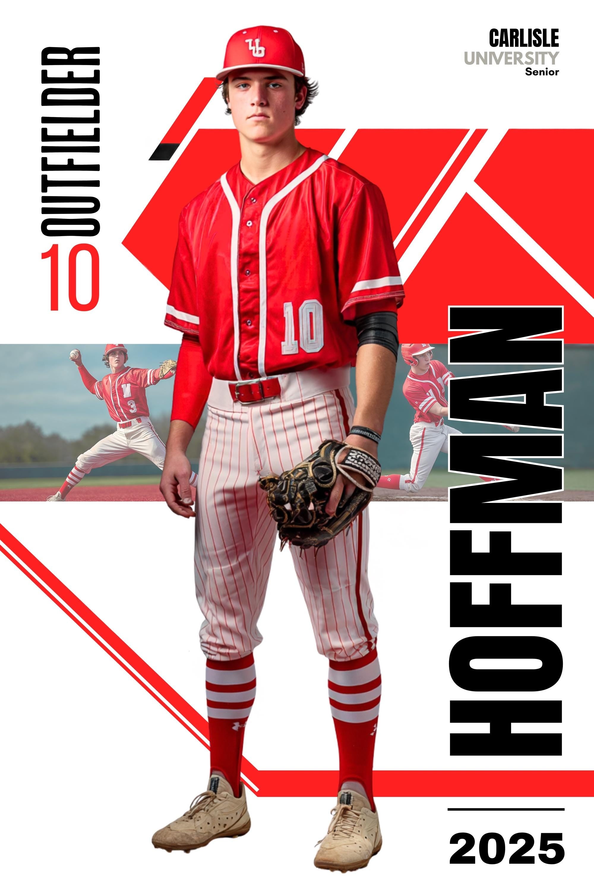 Action Shot Backdrop Baseball Poster Template | Editable in Canva | 2:3