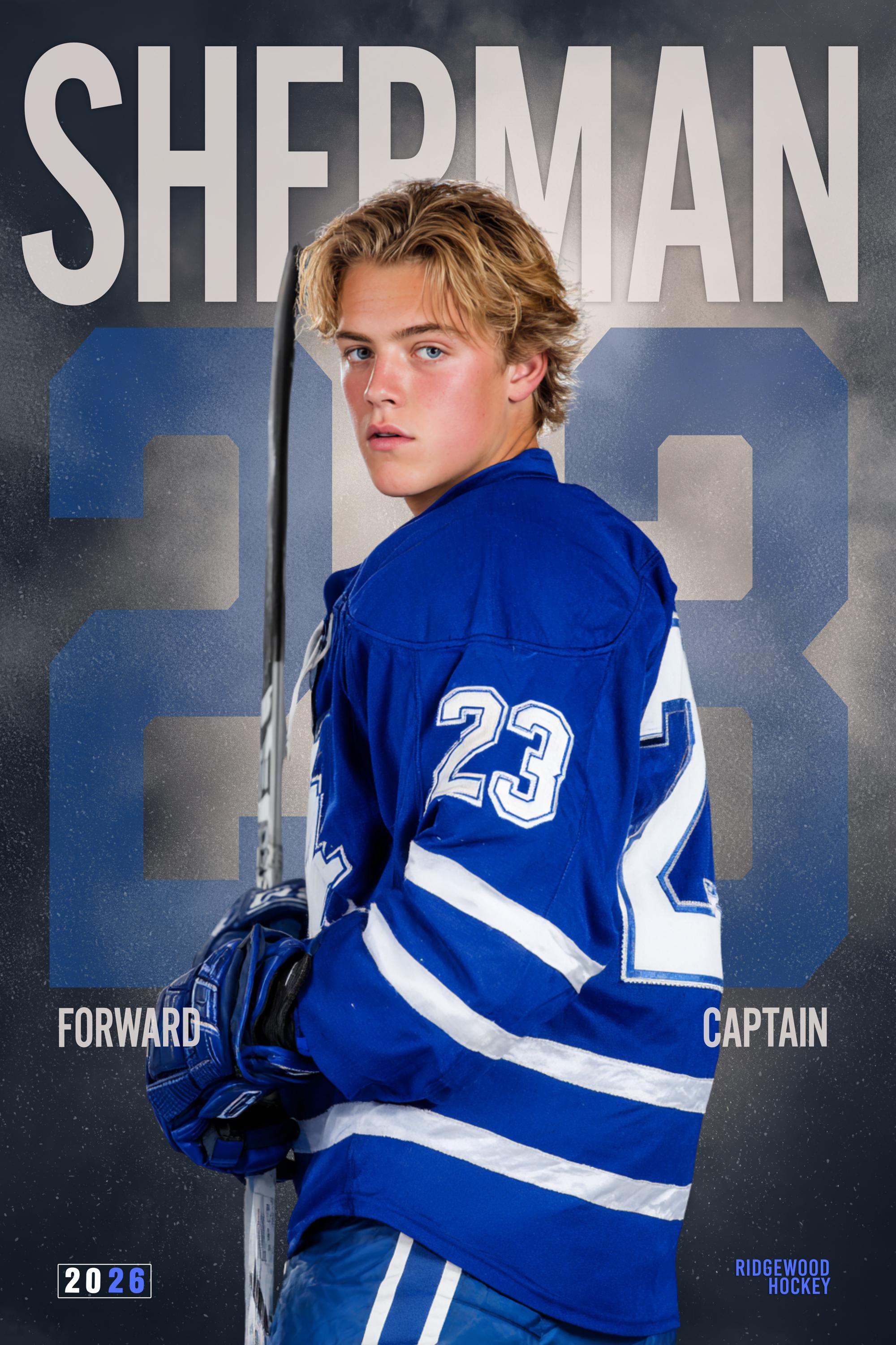 Oversized Number Hockey Poster Template | Editable in Photoshop | 2:3