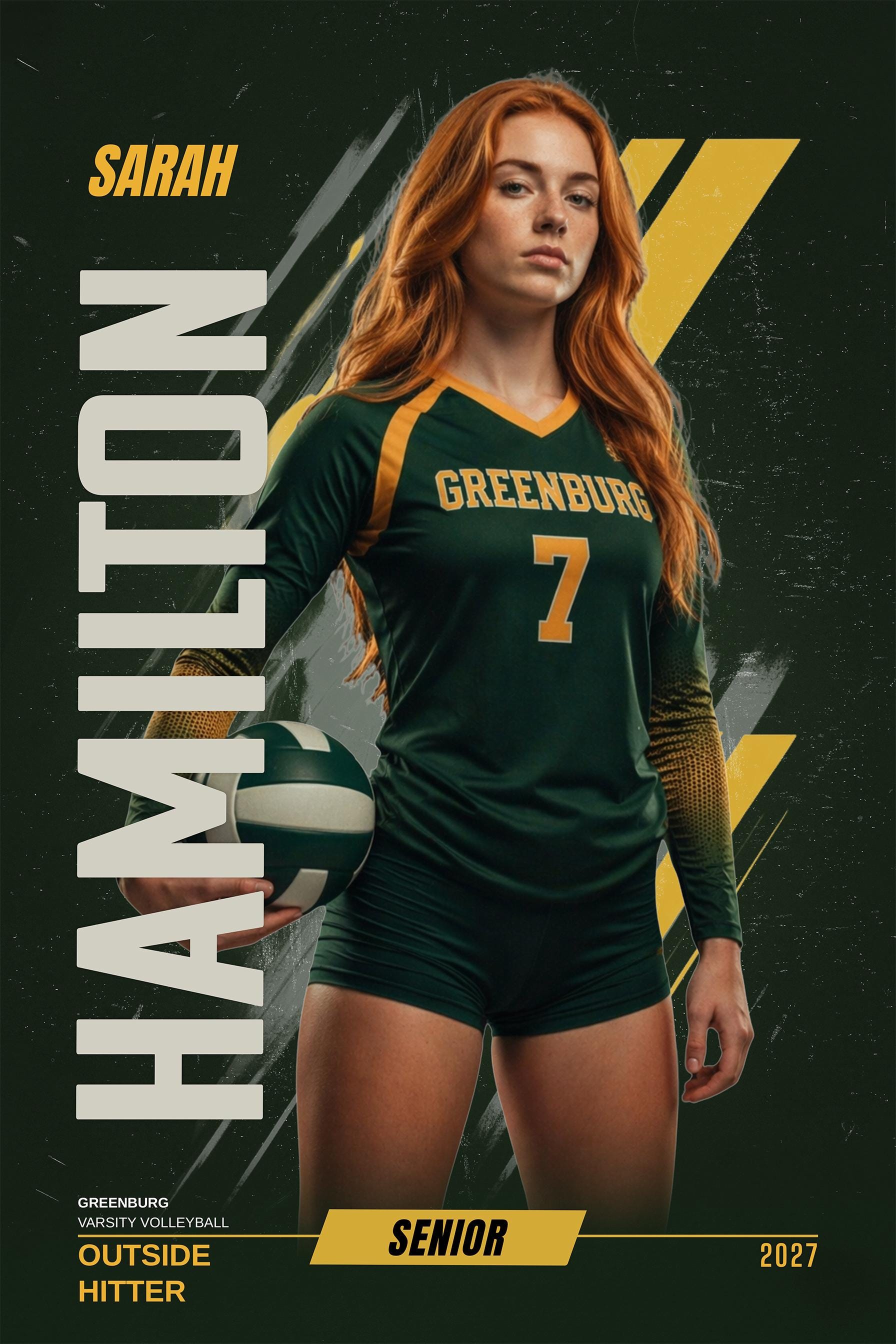 Velocity Volleyball Poster Template | Photoshop Template | 2:3
