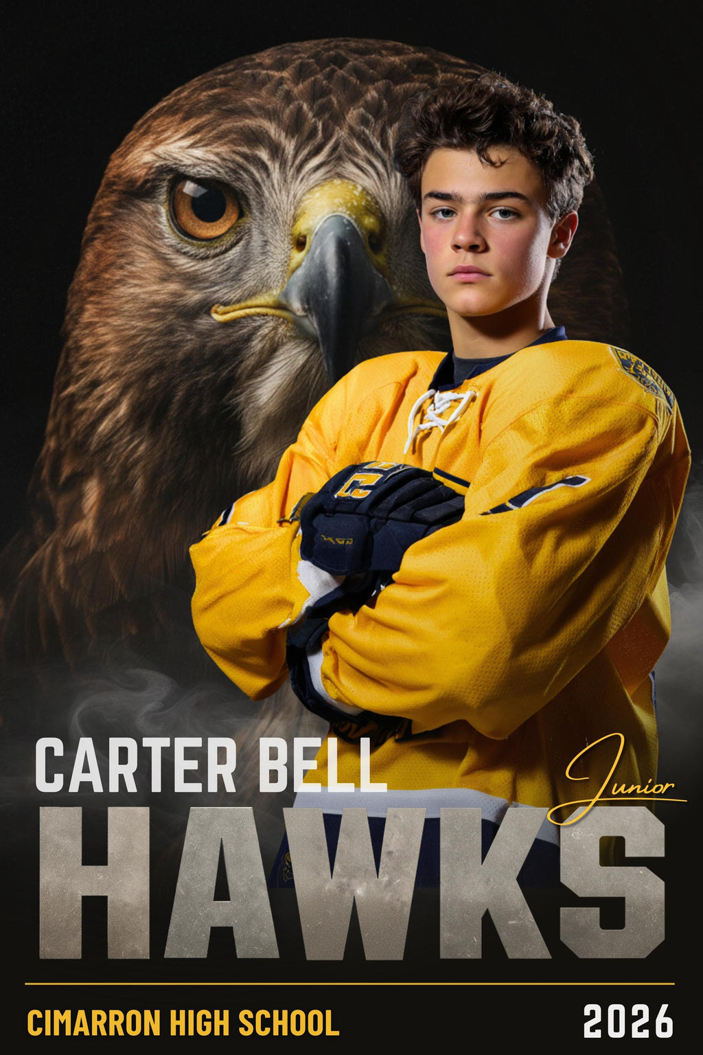 42 Mascot Backdrops Hockey Poster Template | Editable in Canva | 2:3
