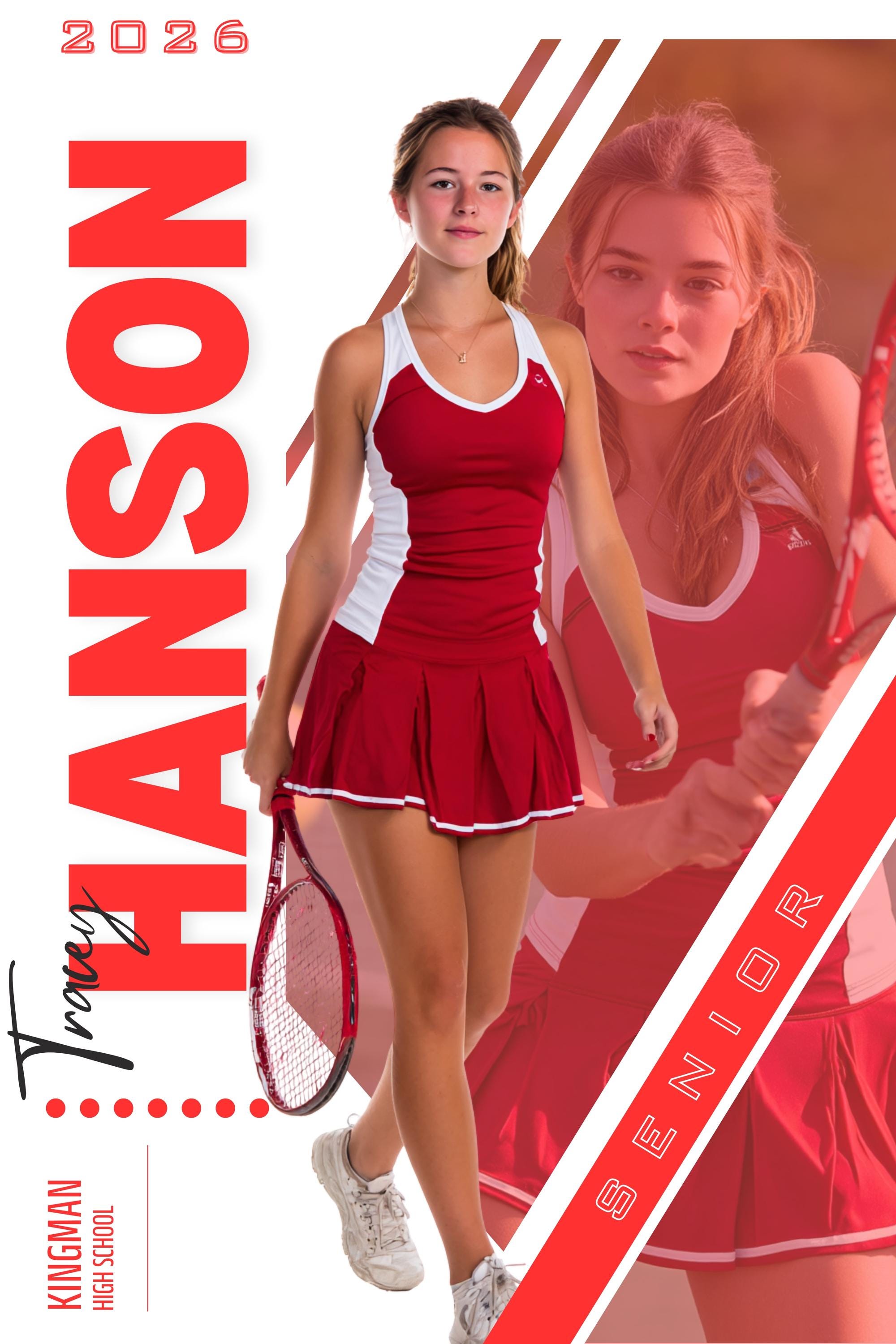 Dual Photo Tennis Poster Template | Editable in Photoshop | 2:3