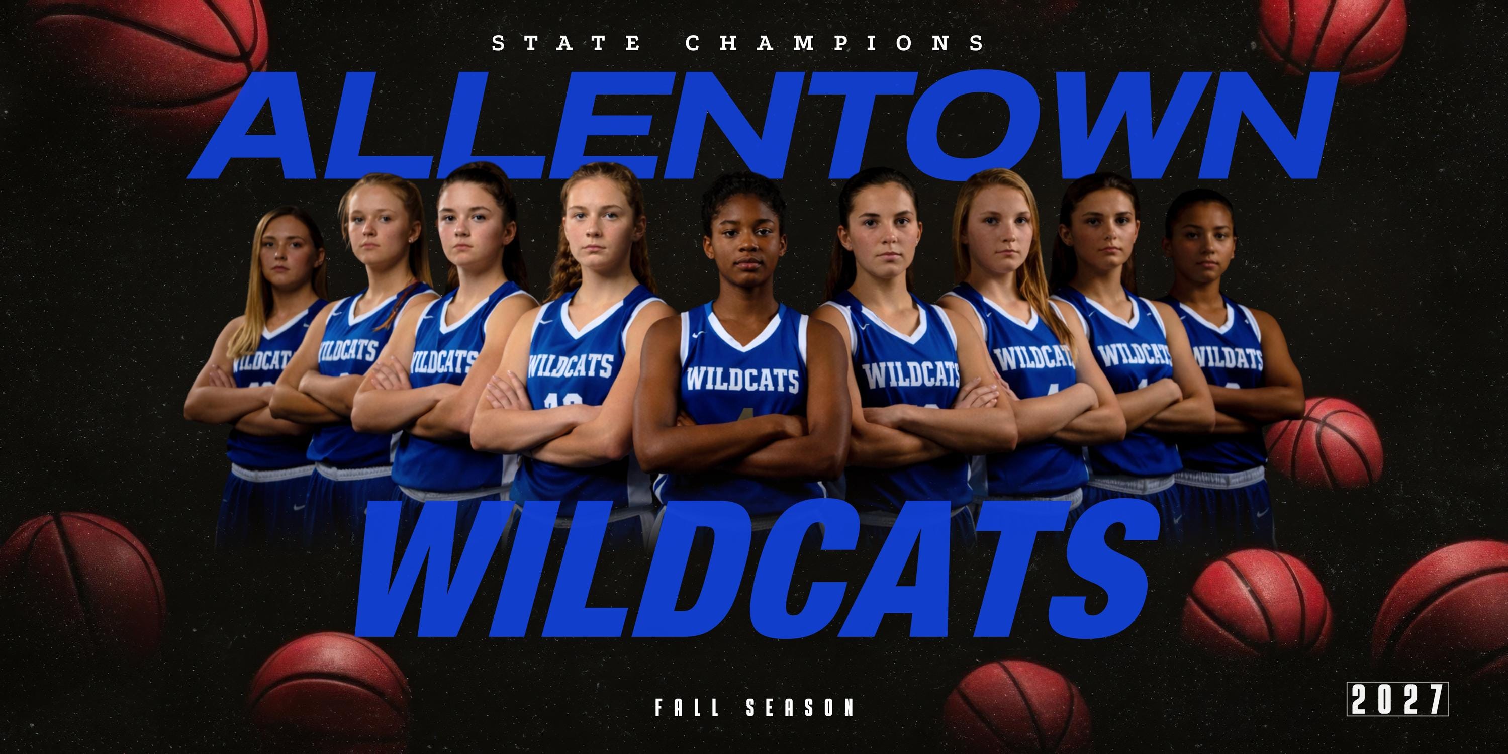 Floating Basketball Team Banner Template | Editable in Canva | 2:1