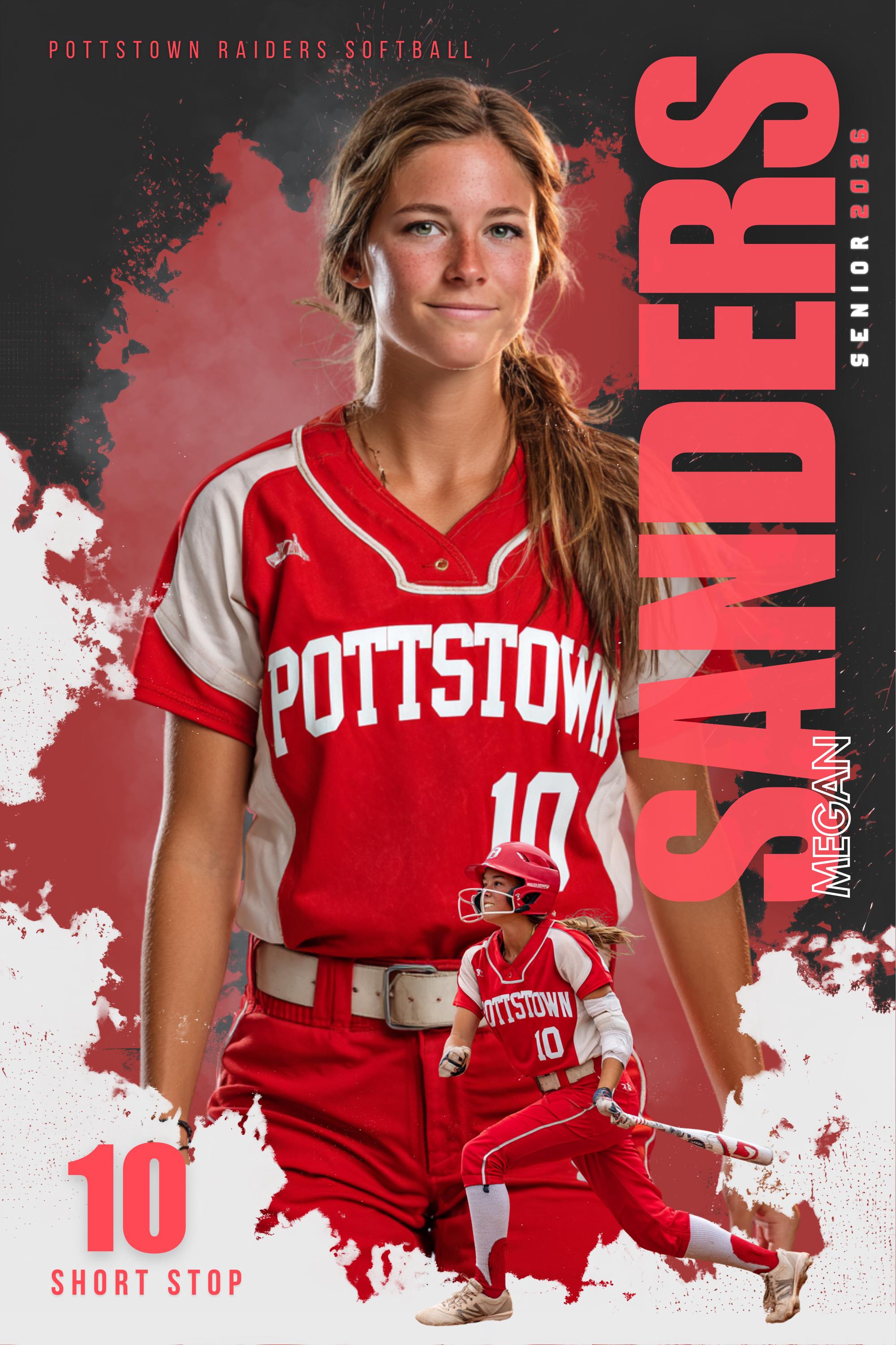 Color Splash Softball Poster Template | Editable in Canva | 2:3