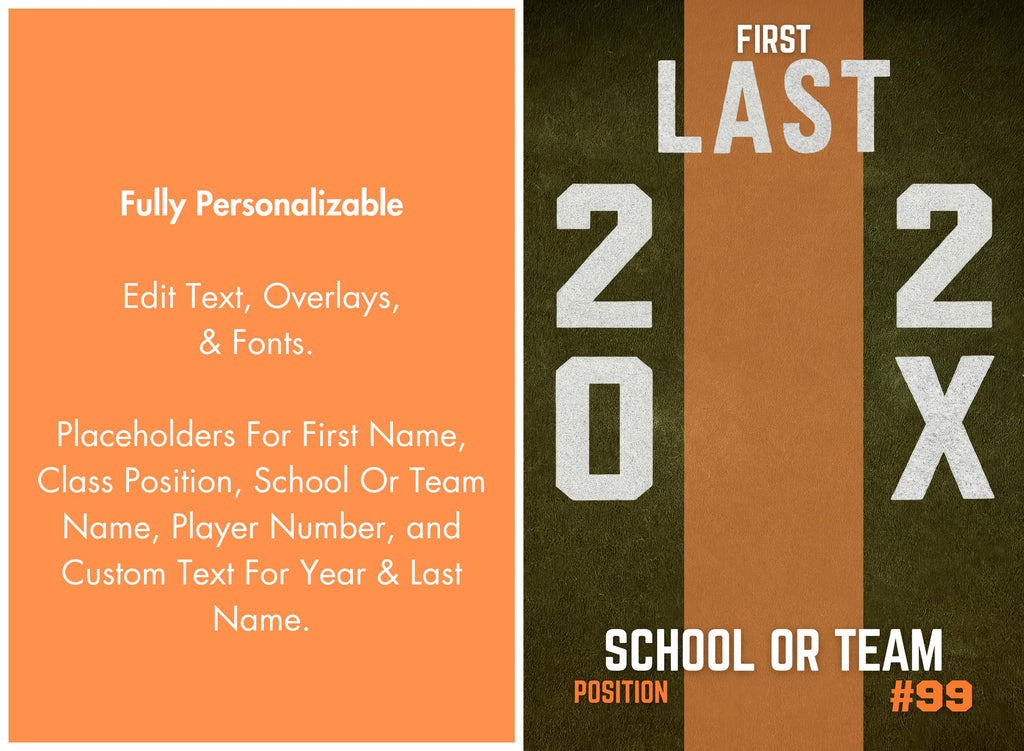 Turf Background Football Poster Template | Editable in Canva | 2:3