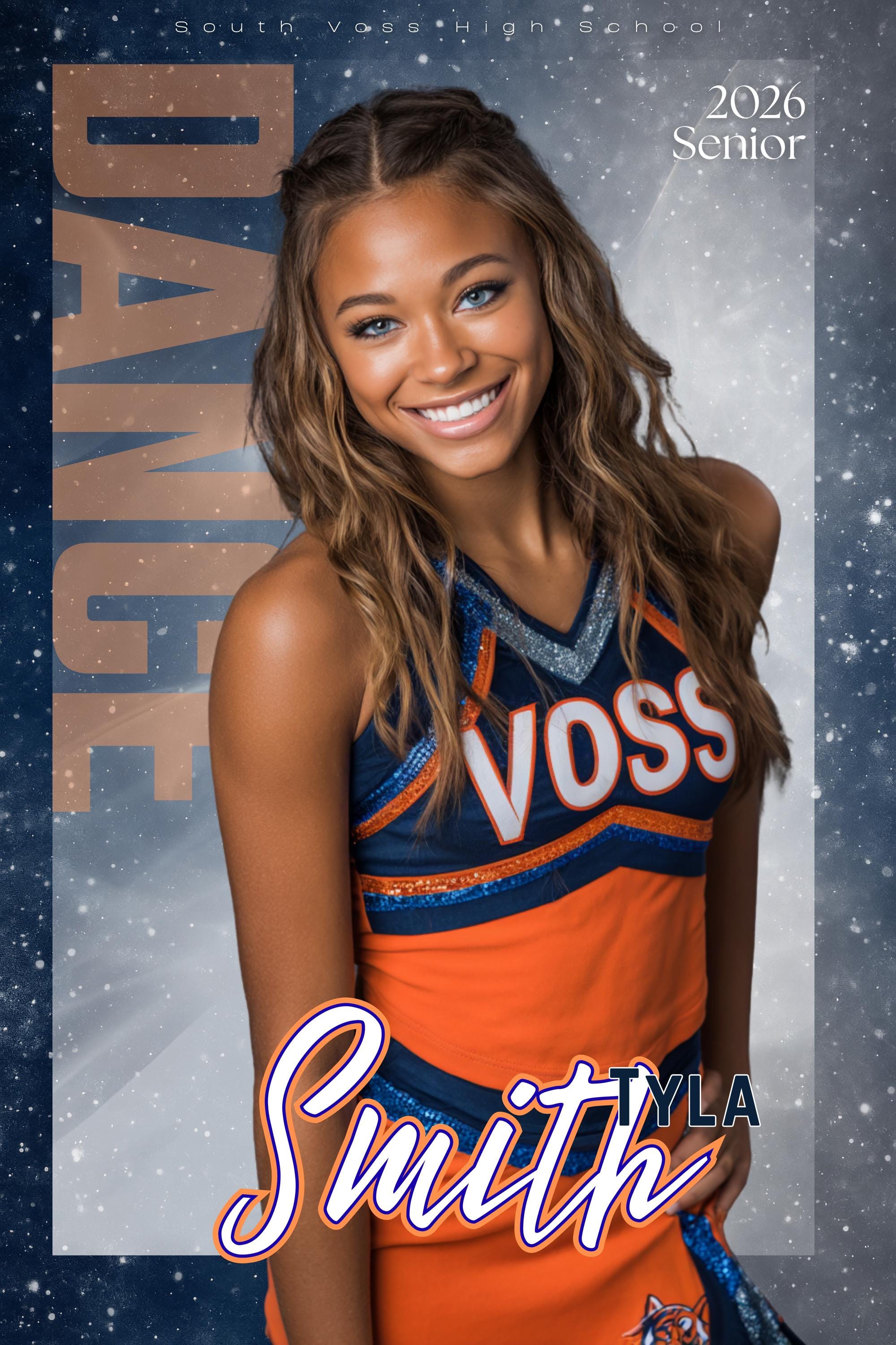 Sparkling Cheer & Dance Poster Template | Editable in Canva | 2:3