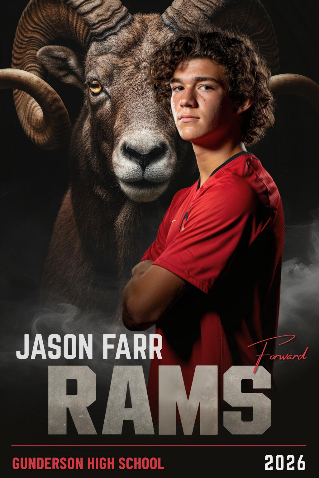 42 Mascot Soccer Poster Template | Editable in Photoshop | 2:3