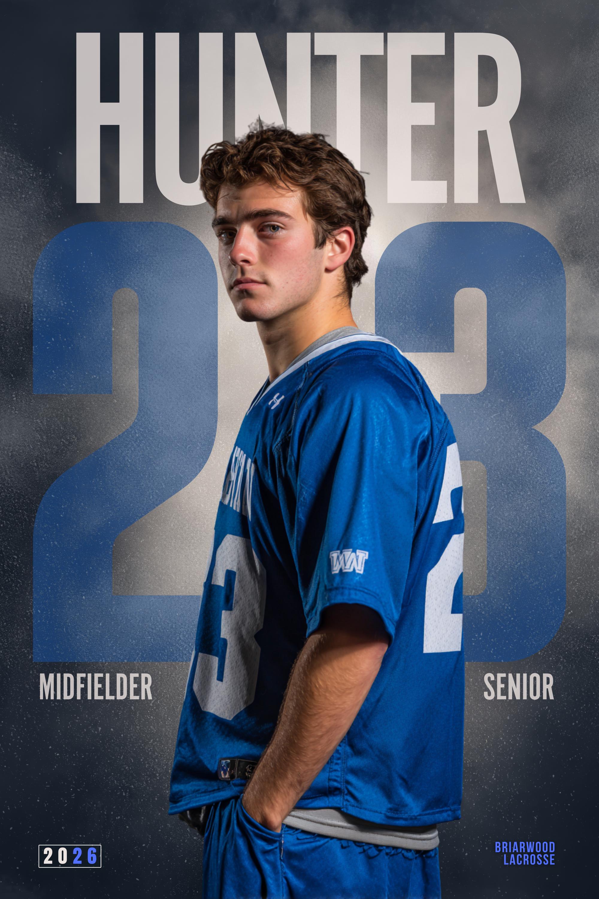 Oversized Number Lacrosse Poster Template | Editable in Canva | 2:3
