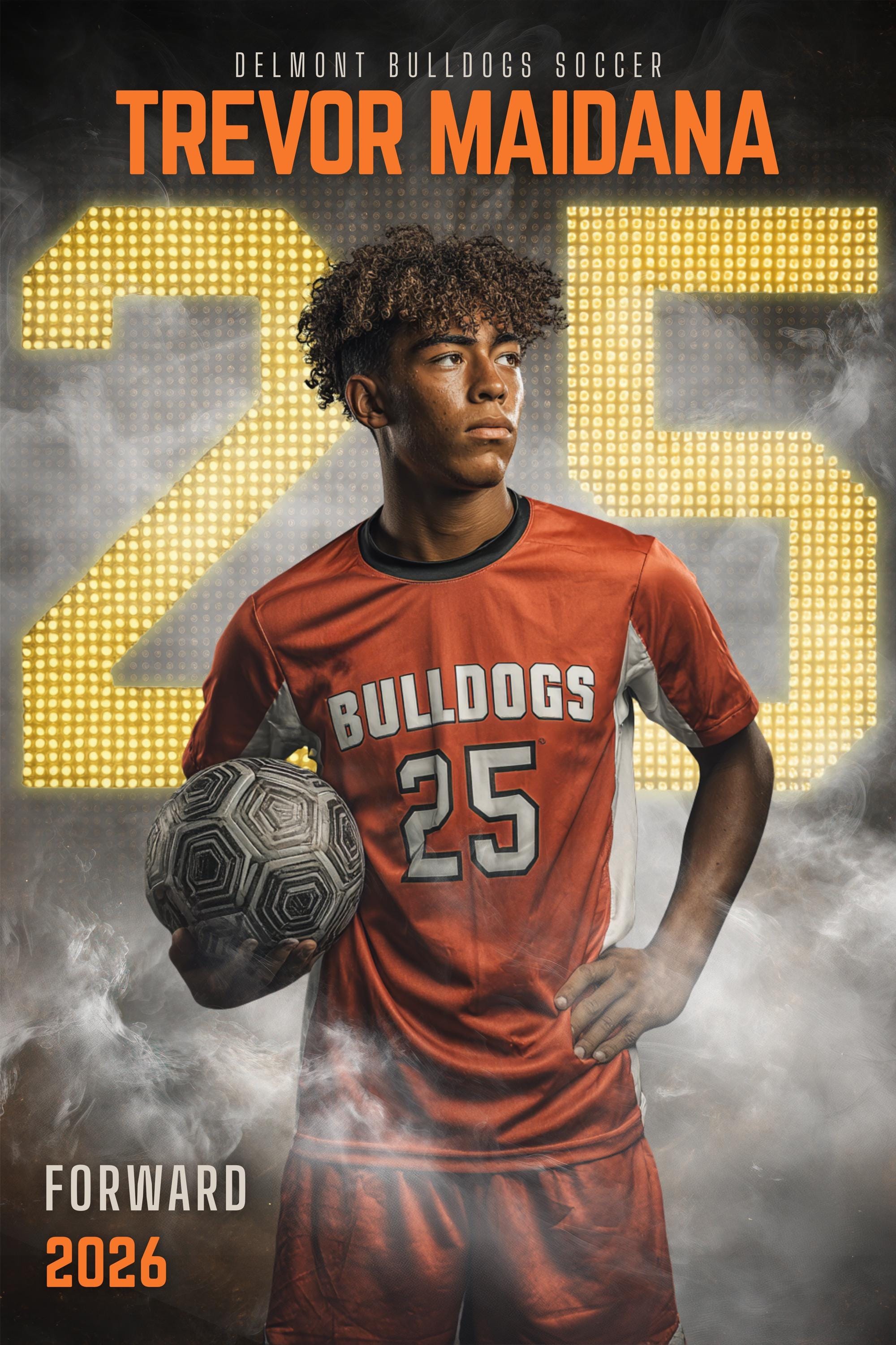 Scoreboard Numbers Soccer Poster Template | Editable in Canva | 2:3