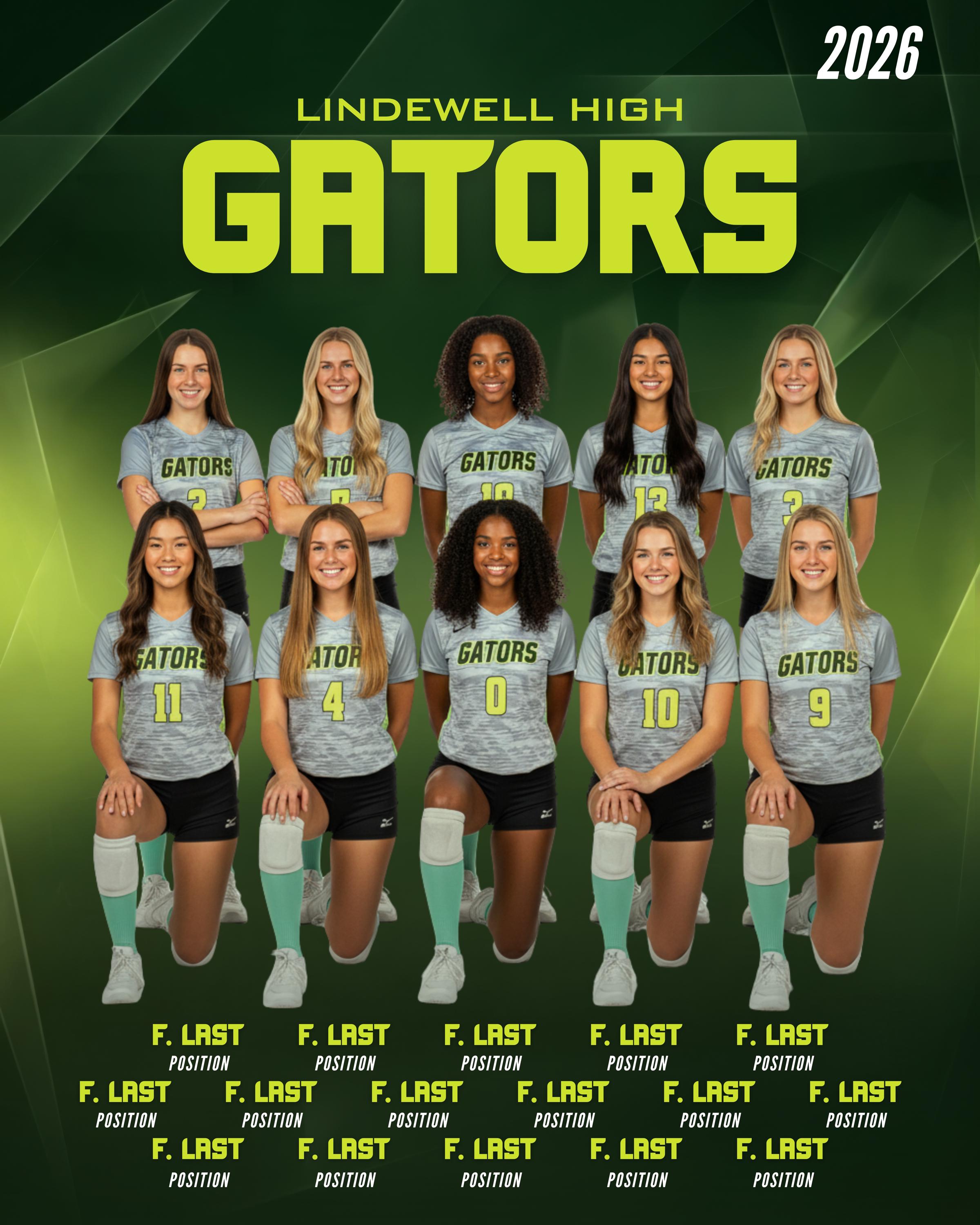 Geometric Sports Team Poster Template | Editable in Canva | 4:5