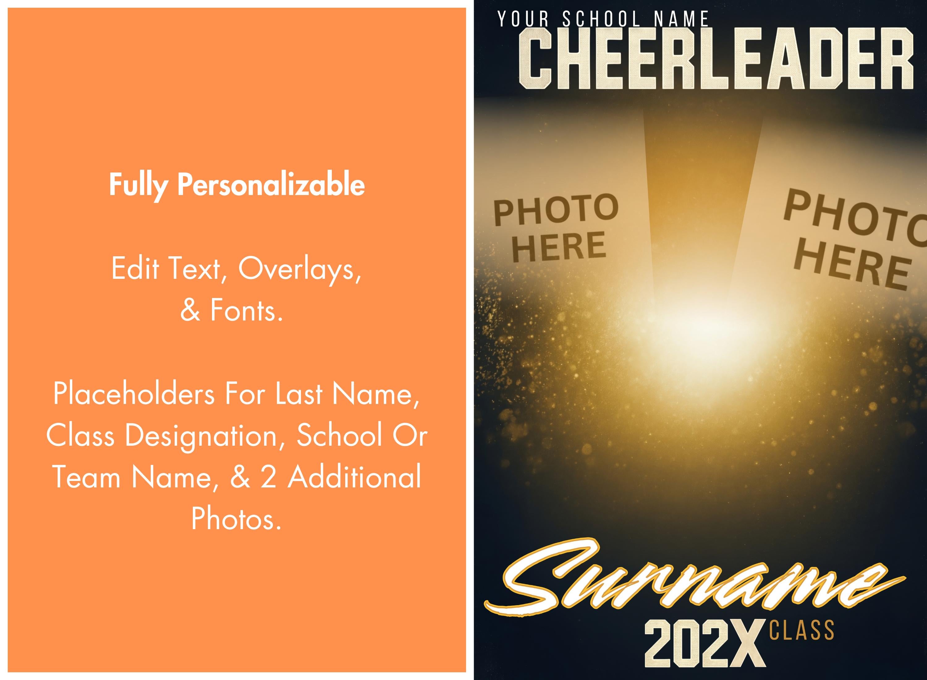 Multi-Photo Cheer & Dance Poster Template | Editable in Canva | 2:3