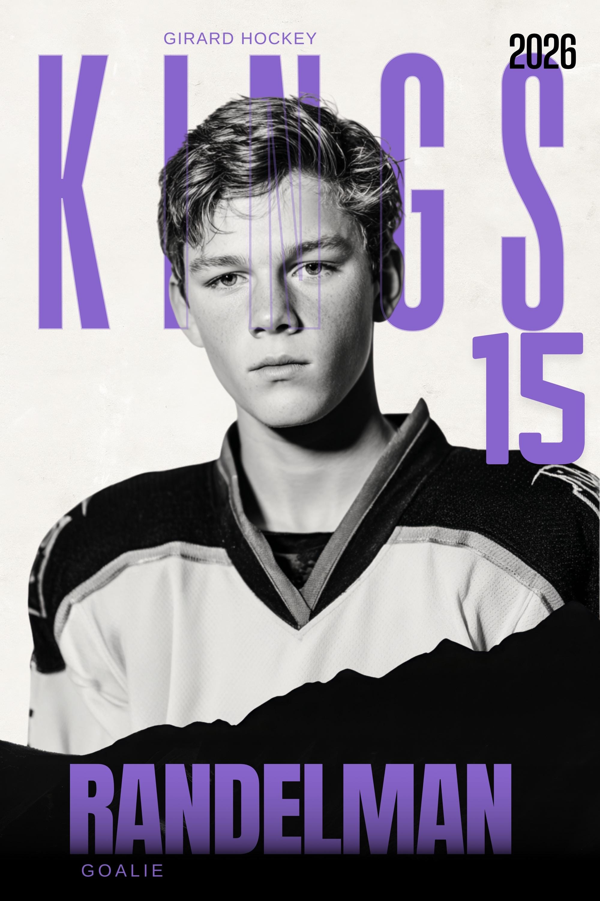 Editorial-Style Hockey Poster Template | Editable in Canva | 2:3