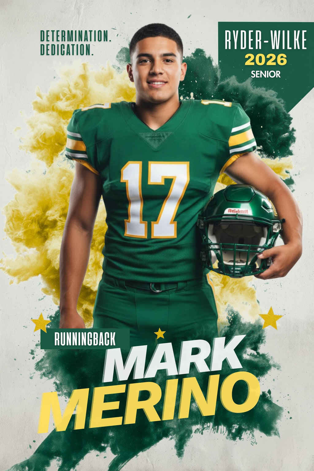 Color Burst Football Poster Template | Editable in Canva | 2:3