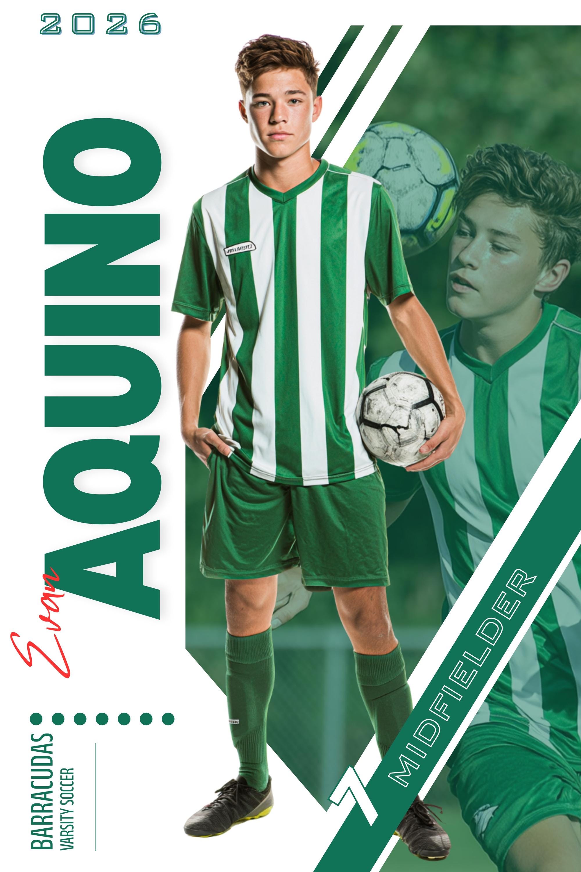 Dual Photo Soccer Poster Template | Editable in Canva | 2:3