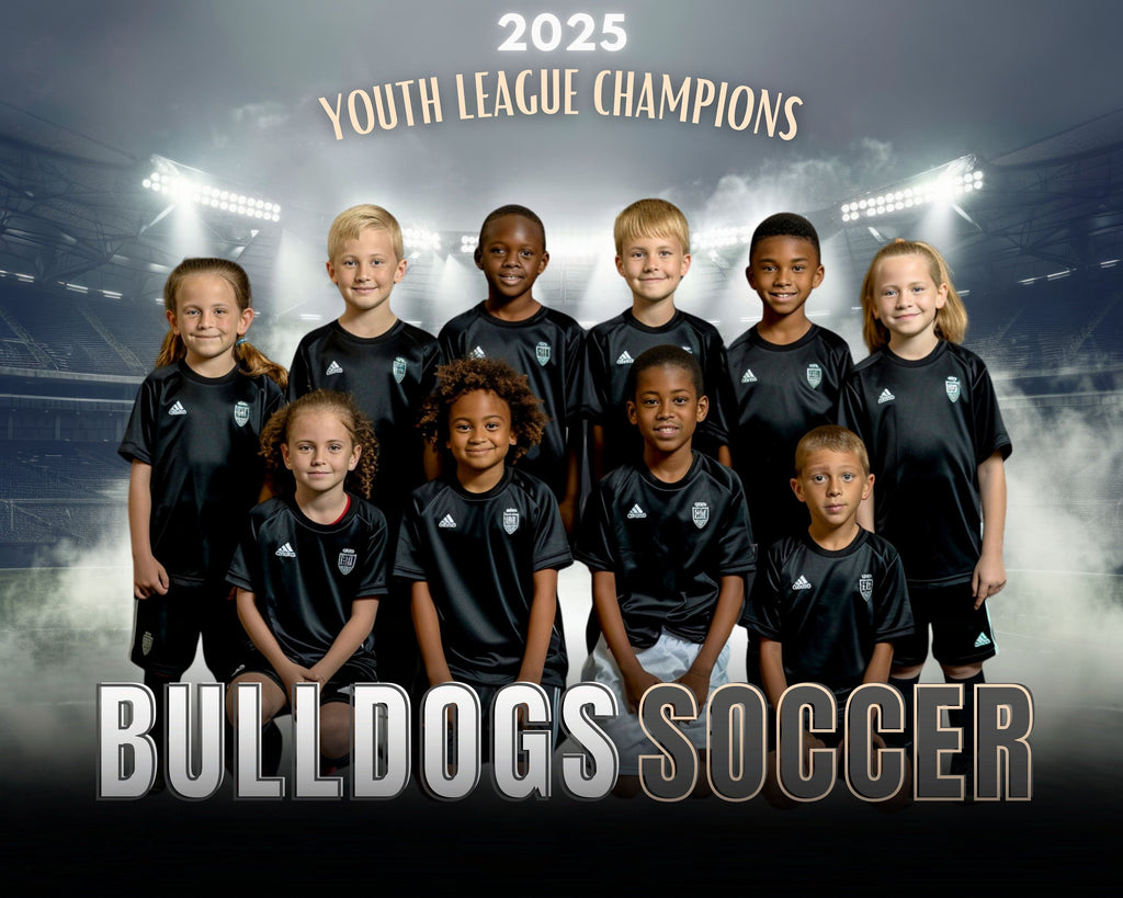 Stadium Smoke Sports Team Poster Template | Editable in Canva | 5:4