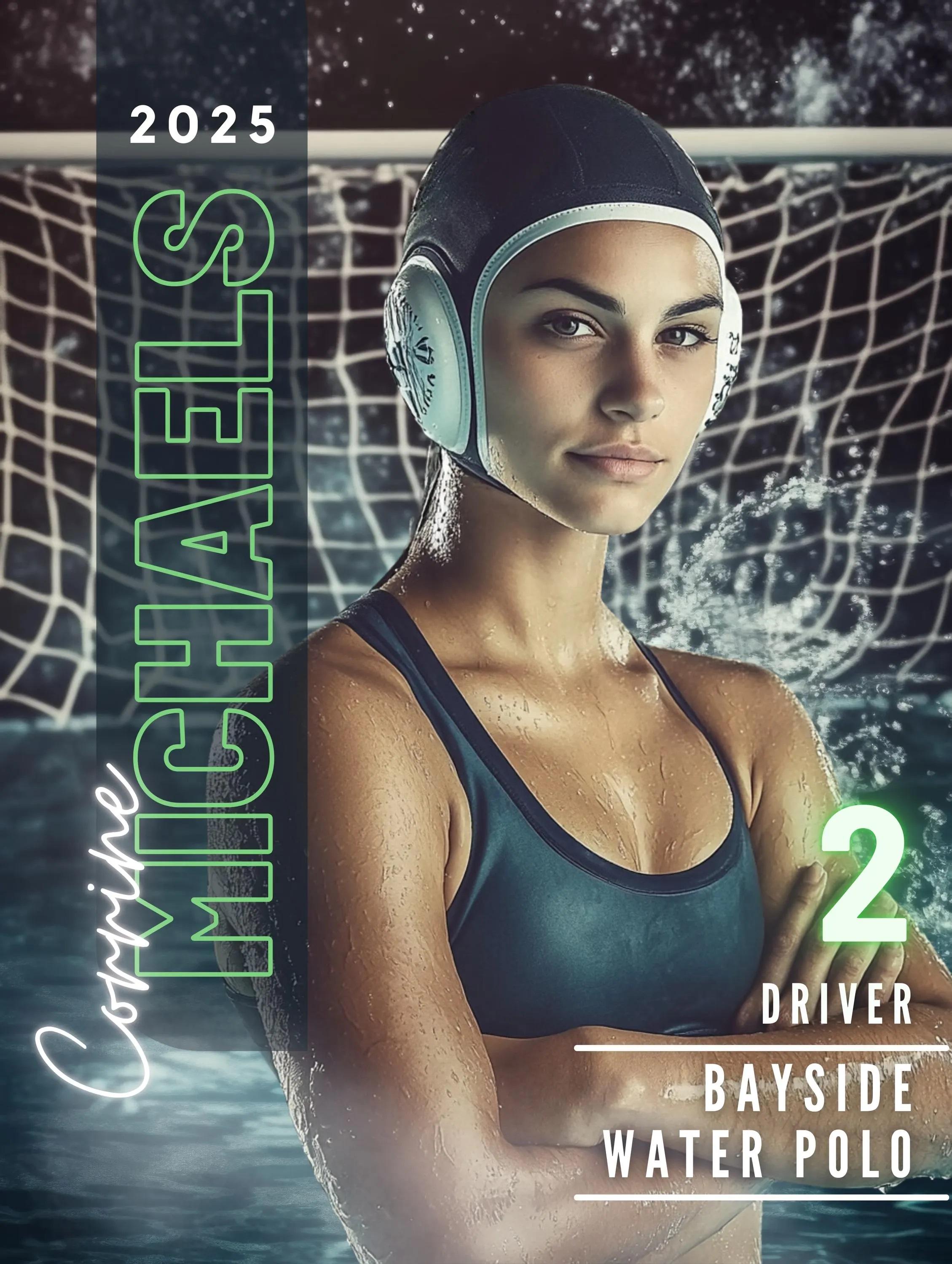 Goal Backdrop Water Polo Poster Template | Editable in Photoshop | 3:4
