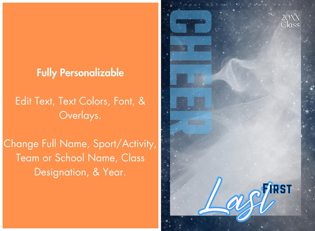 Sparkling Cheer & Dance Poster Template | Editable in Canva | 2:3