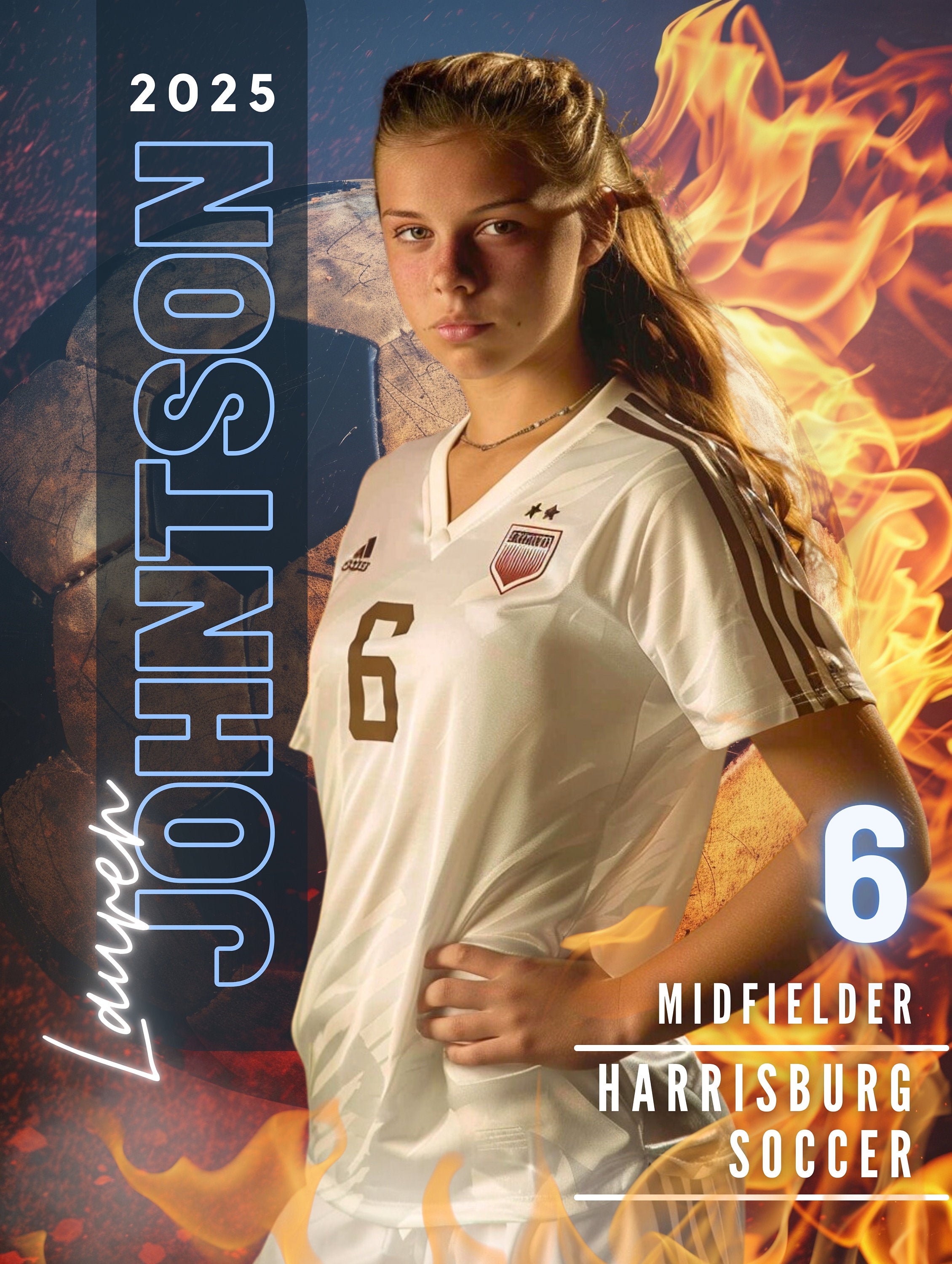 Soccer Poster Template | Editable in Canva | 3:4 | Custom Banners, Posters, Cards, Memory Mates, Senior Night