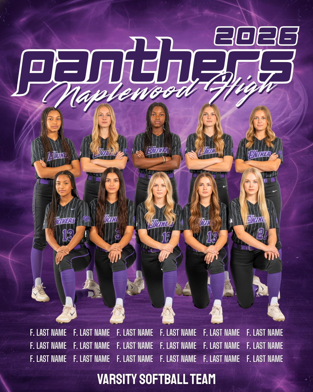 High Energy All Sports Team Poster Template | Editable in Canva | 4:5