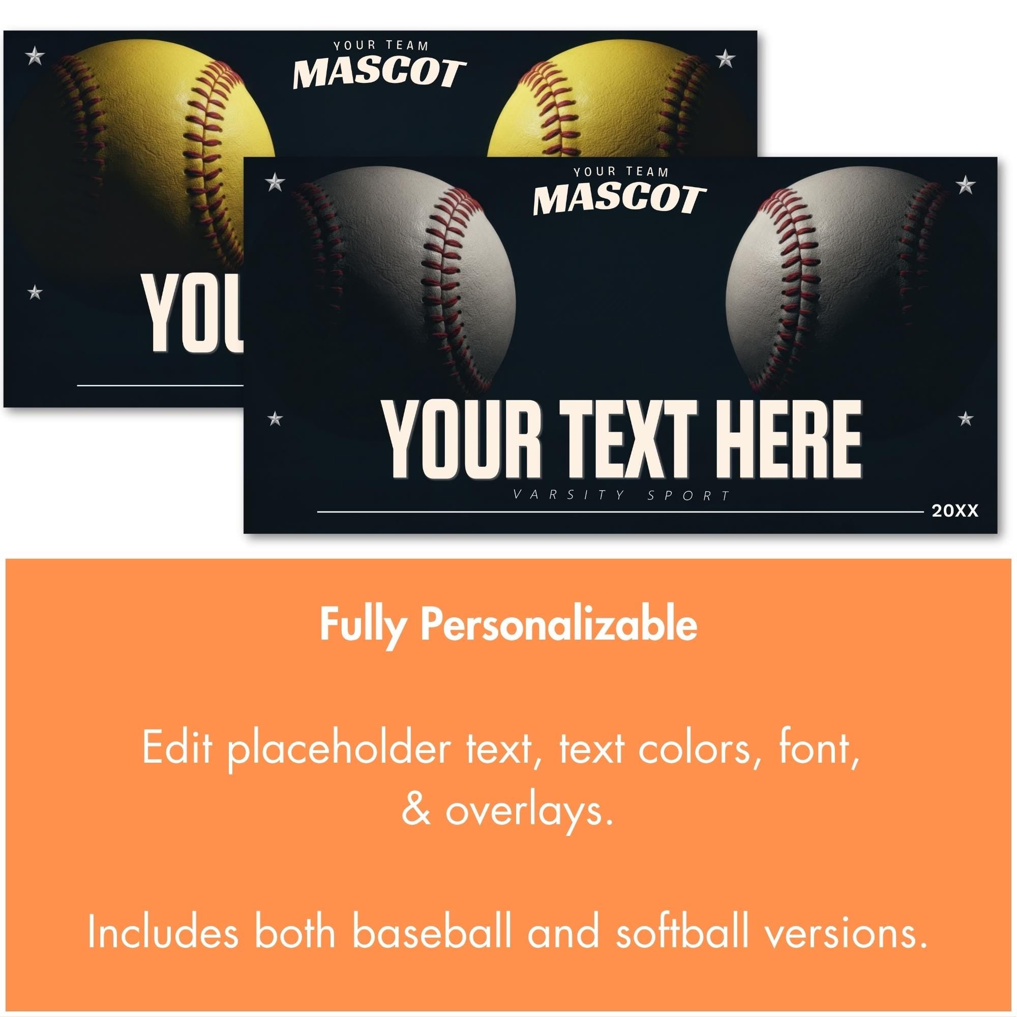 Baseball & Softball Team Banner Template | Editable in Photoshop | 2:1