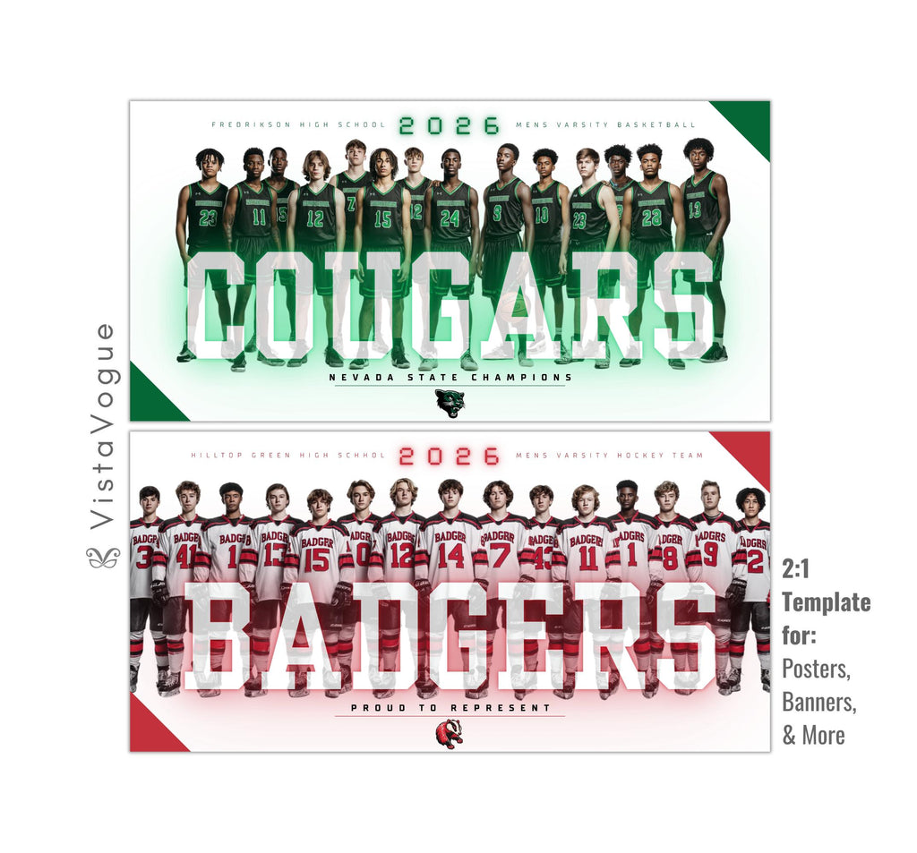 9 Sports Banners Template Bundle | Editable in Canva | Team Banners, Senior Night Posters, Memory Mates, Multi-Sport Designs