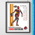 Girls Basketball Collage Poster Template | Editable in Canva | 4:5 | Silhouette Style