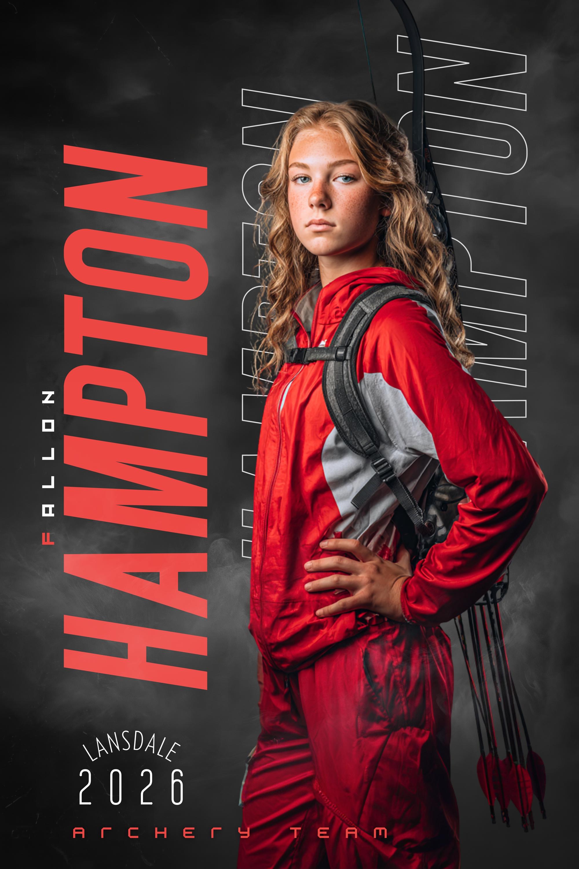 Repeating Name Archery Poster Template | Editable in Canva | 2:3